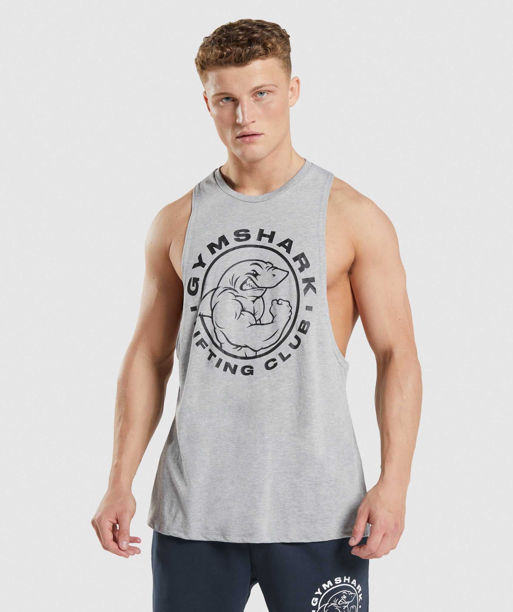 Gymshark Legacy Drop Arm Tanktop Lichtgrijs | MSRH12307