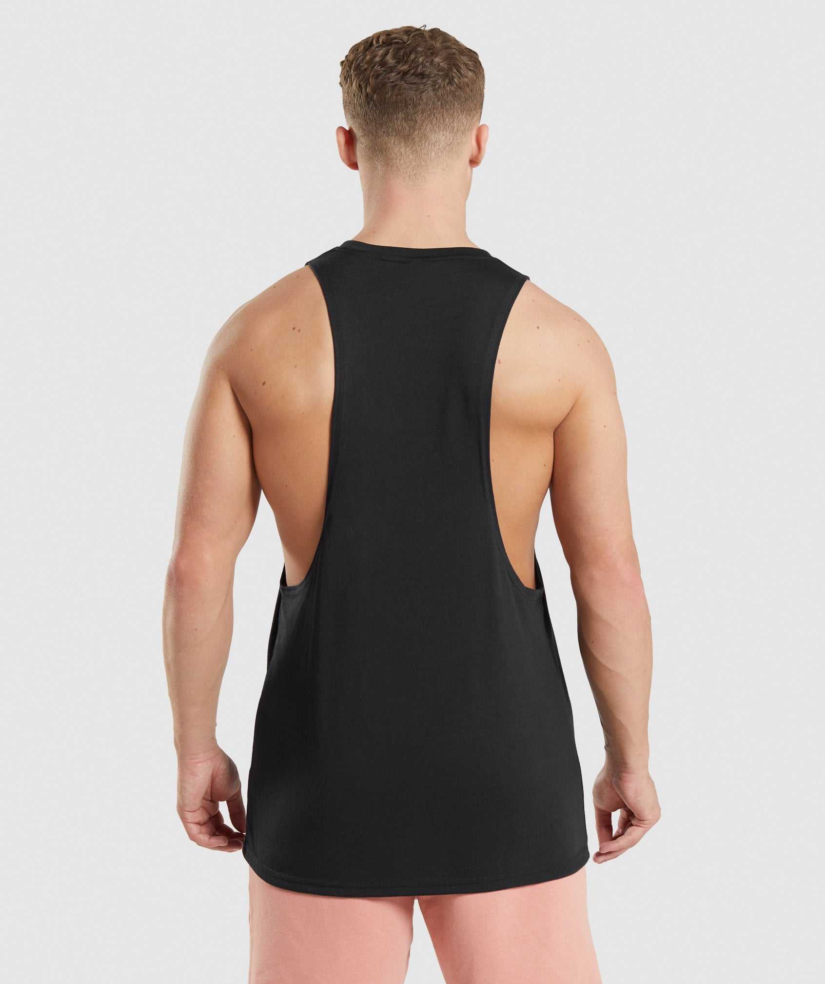 Gymshark Legacy Drop Arm Tanktop Zwart | RBDI06571