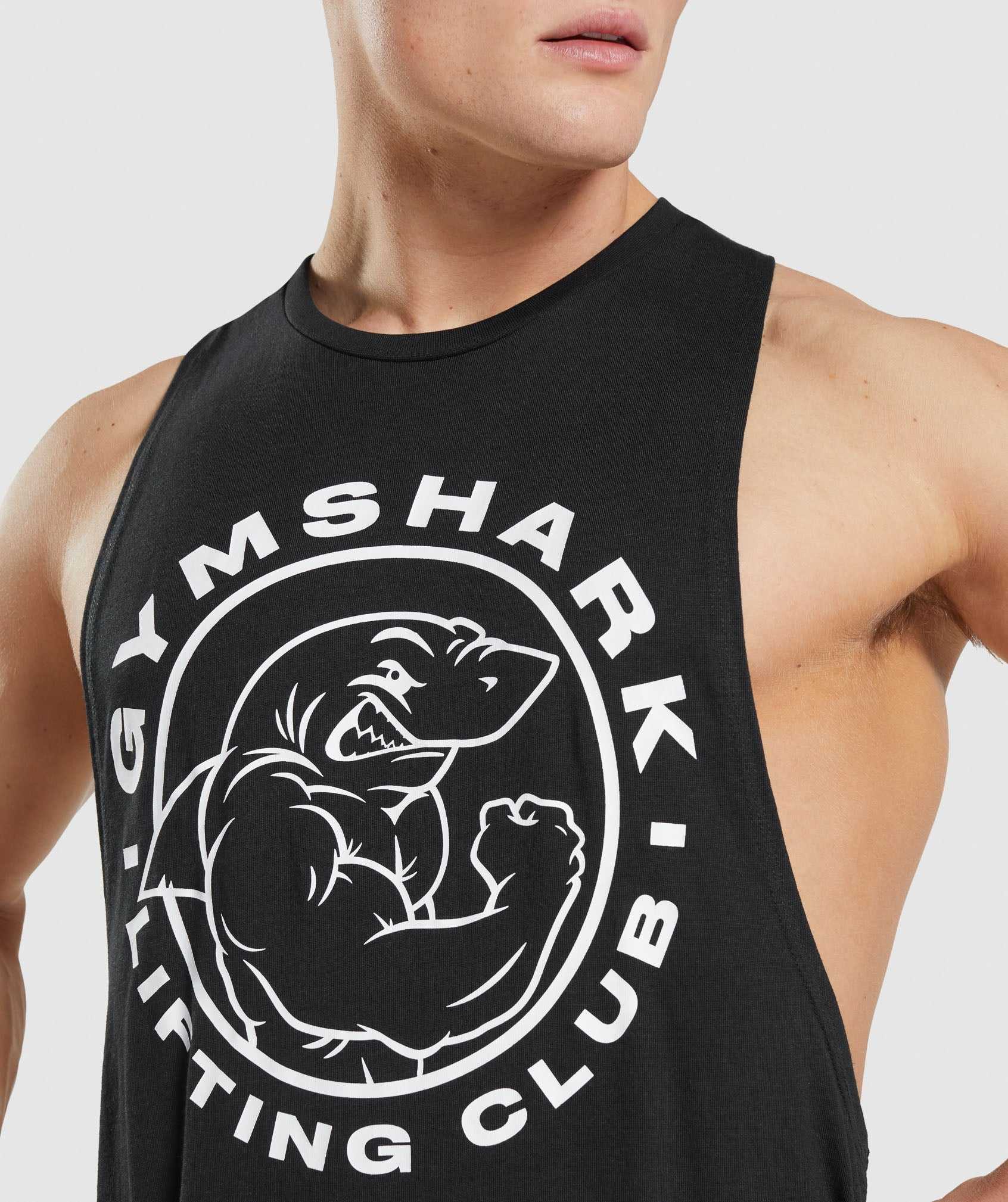 Gymshark Legacy Drop Arm Tanktop Zwart | RBDI06571