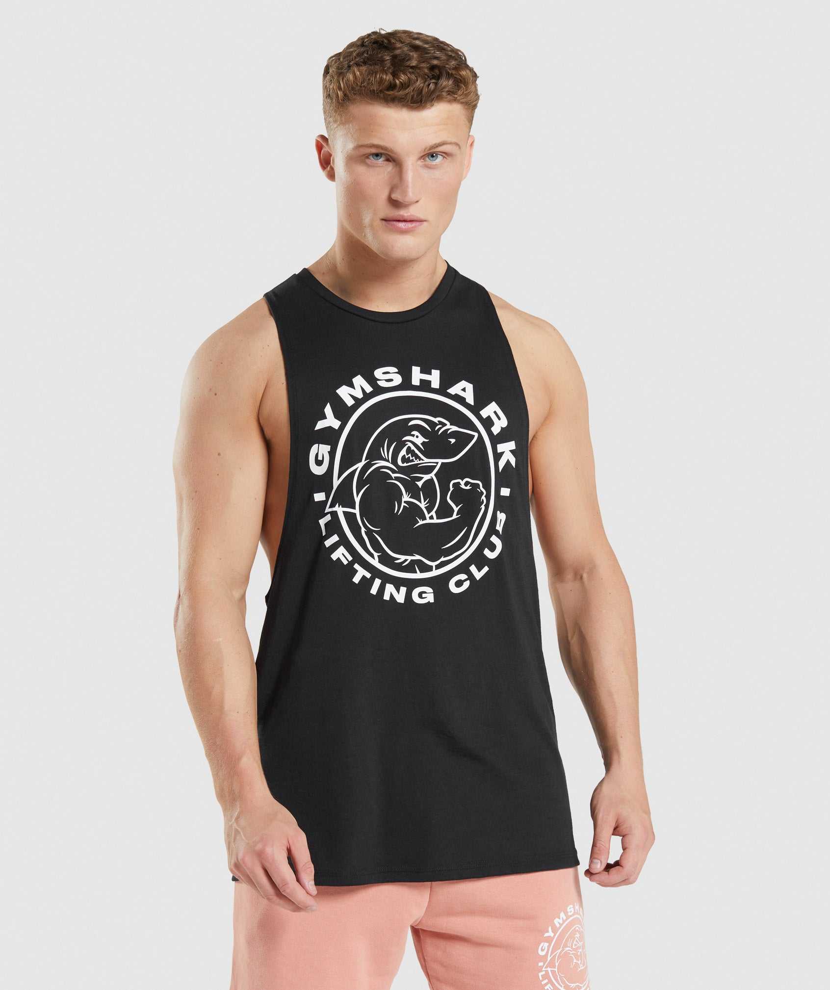 Gymshark Legacy Drop Arm Tanktop Zwart | RBDI06571