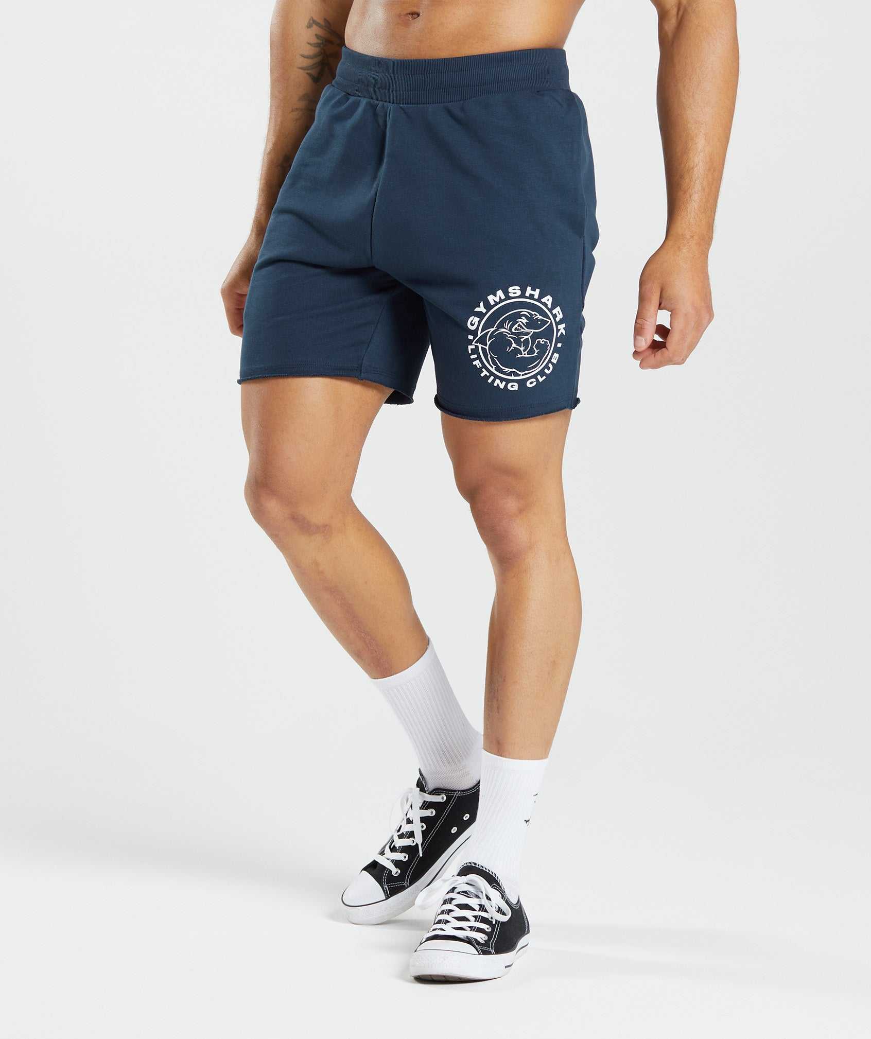 Gymshark Legacy Korte Broek Donkerblauw | TSER49601