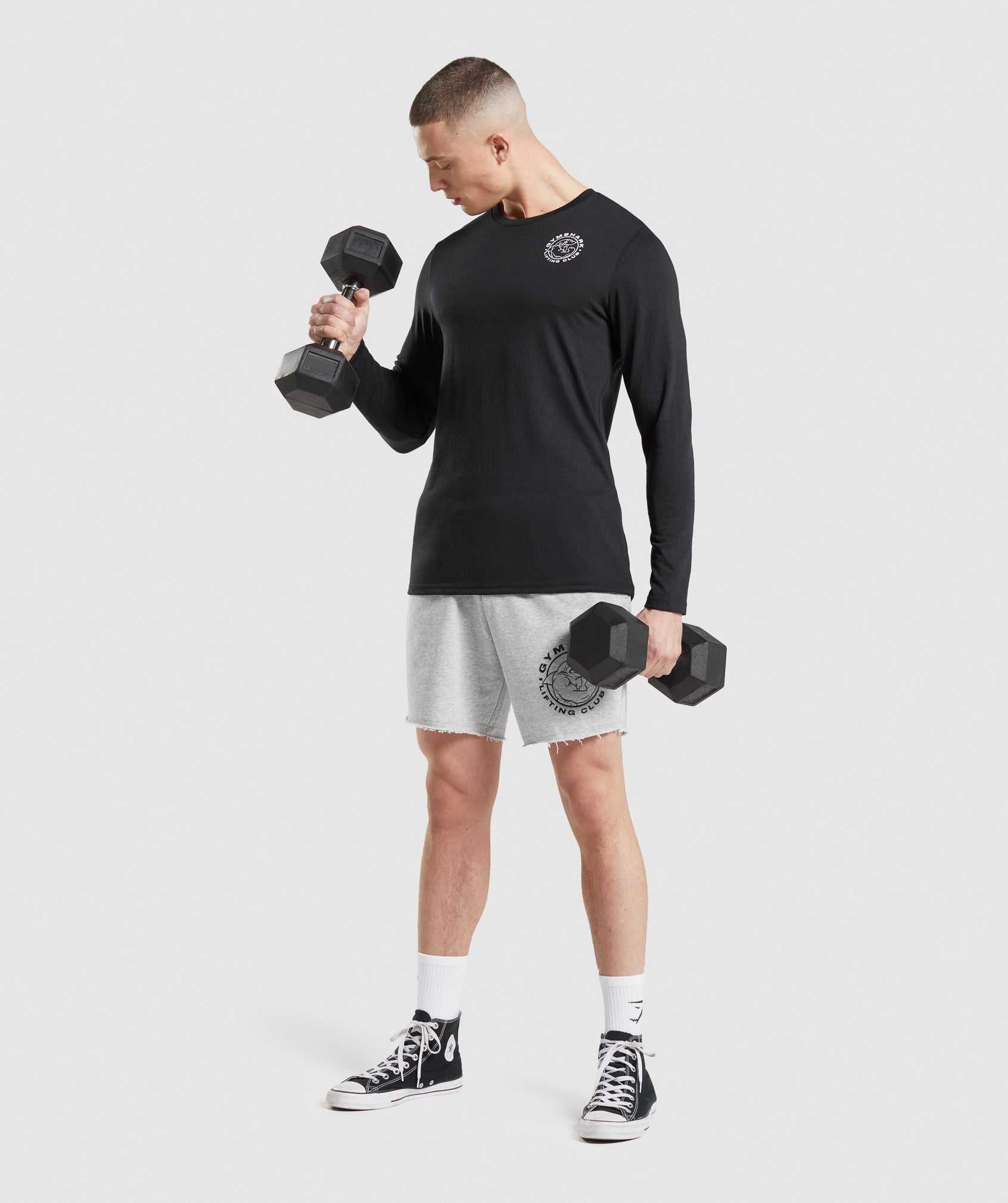 Gymshark Legacy Long Sleeve T-shirts Zwart | ICTB25813