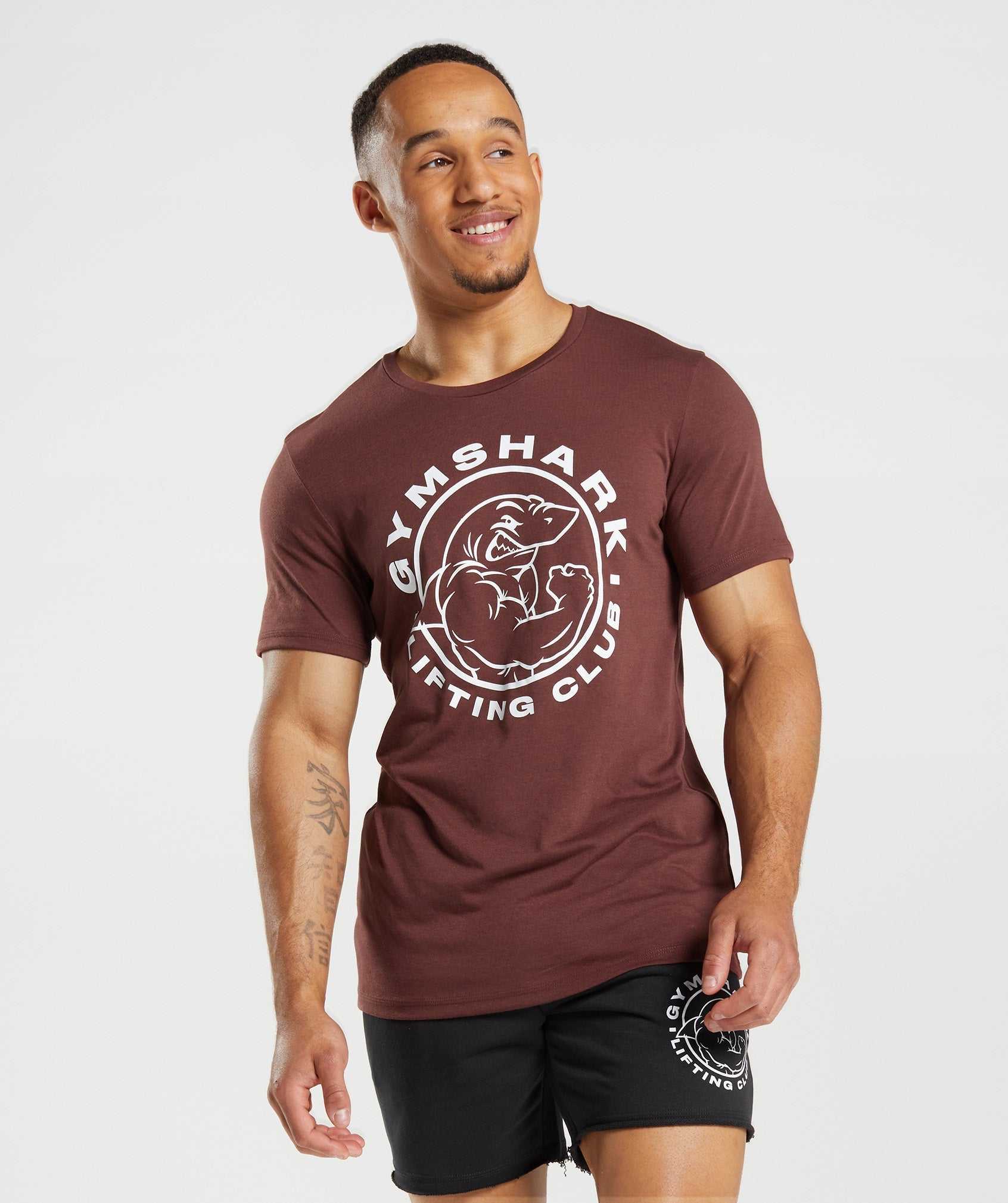 Gymshark Legacy T-shirts Roze Bruin | GOSH89305