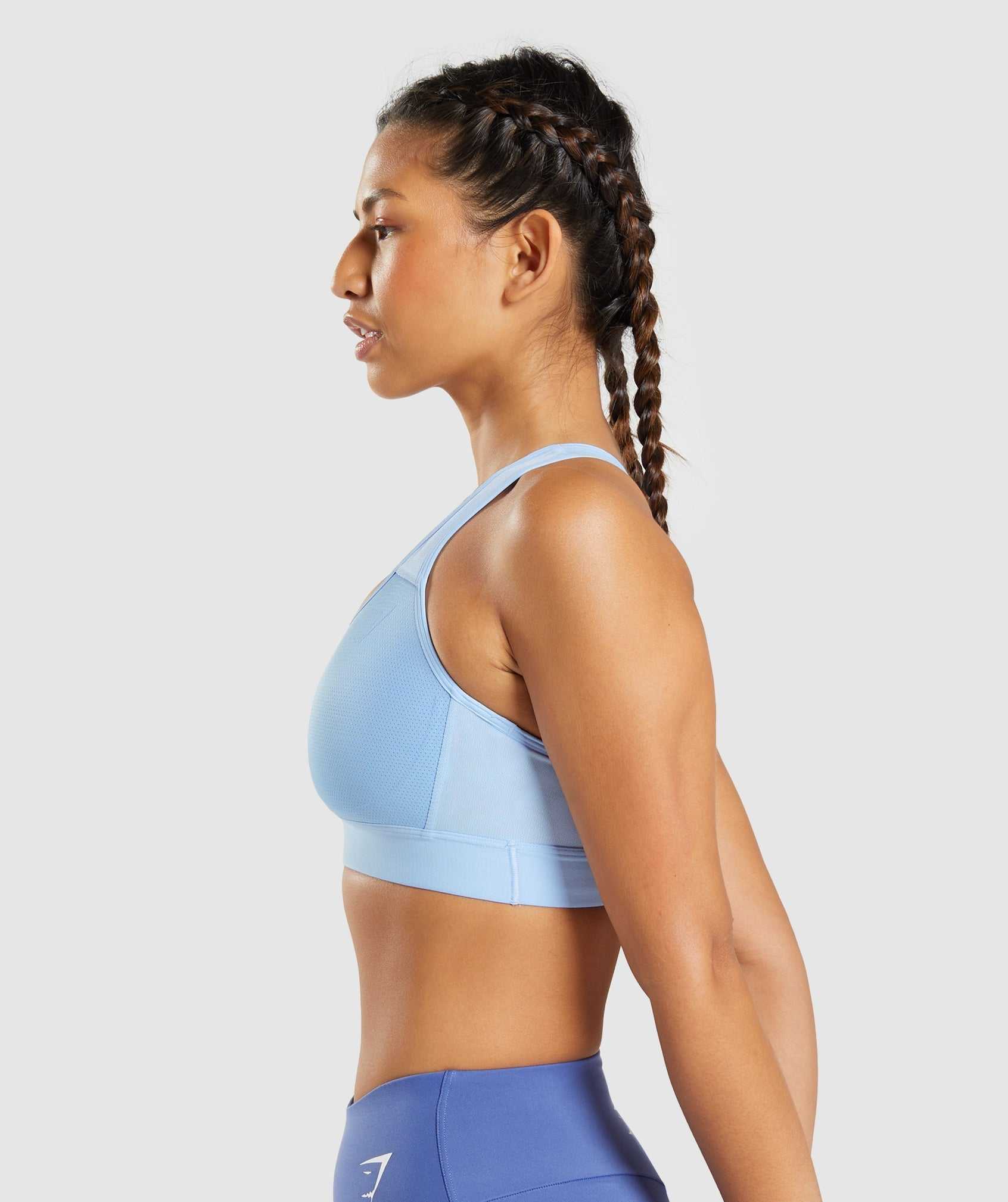 Gymshark Lichtgewicht High Support Sport Bh Blauw | DFRI02659