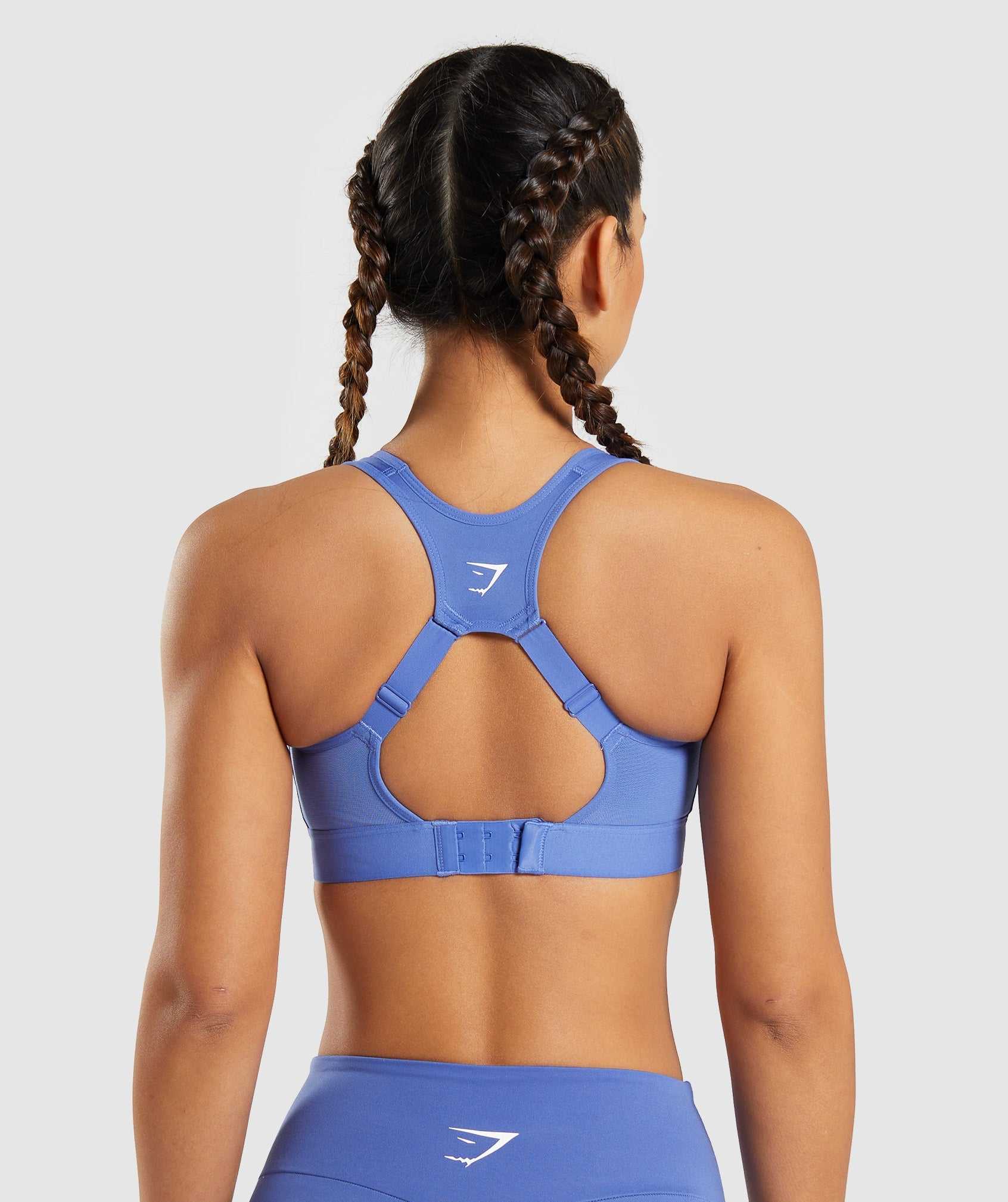 Gymshark Open Back Sport Bh Blauw | PQOV20418