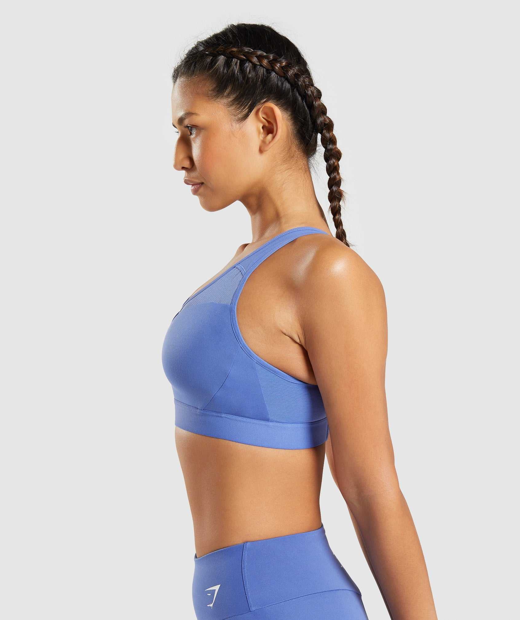 Gymshark Open Back Sport Bh Blauw | PQOV20418