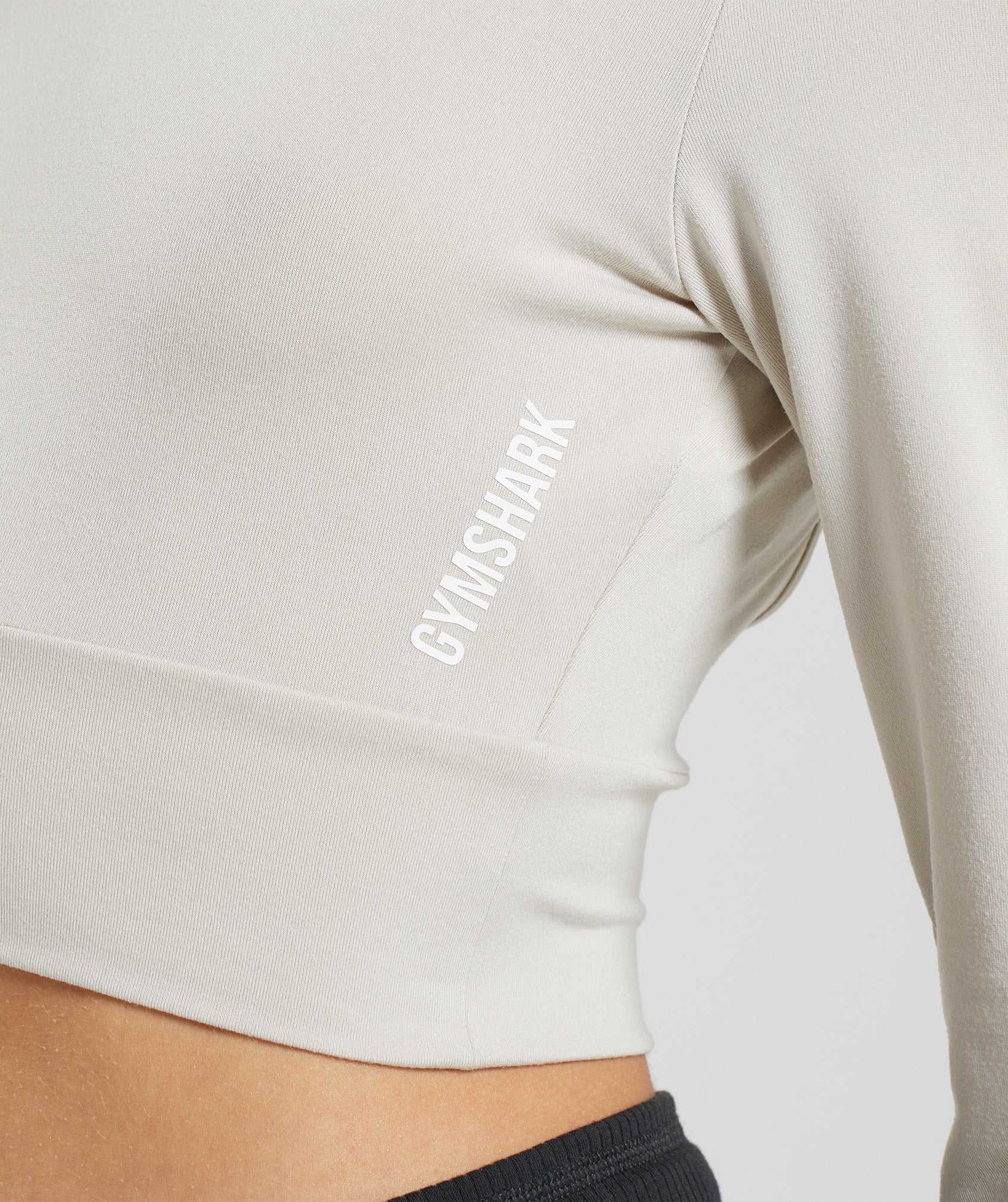 Gymshark Pause Open Back Long Sleeve Crop Topjes Grijs | SAMI79810