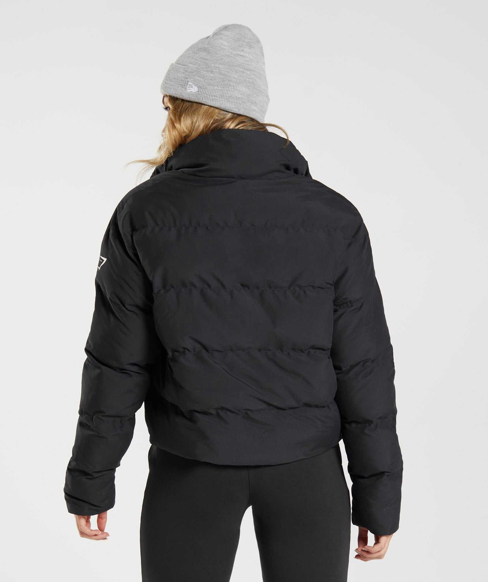 Gymshark Puffer Jassen Zwart | EITR48361