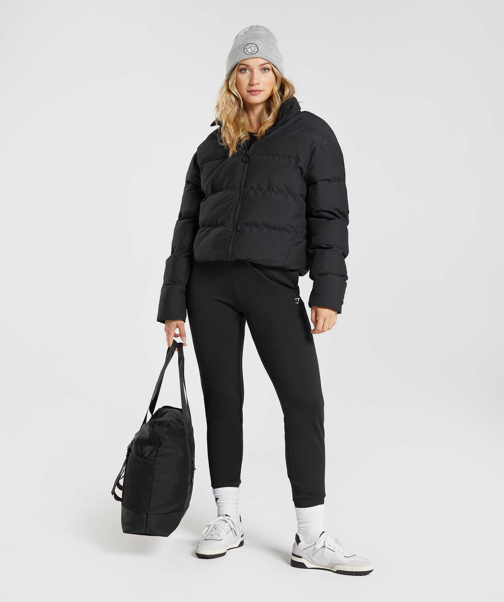 Gymshark Puffer Jassen Zwart | EITR48361