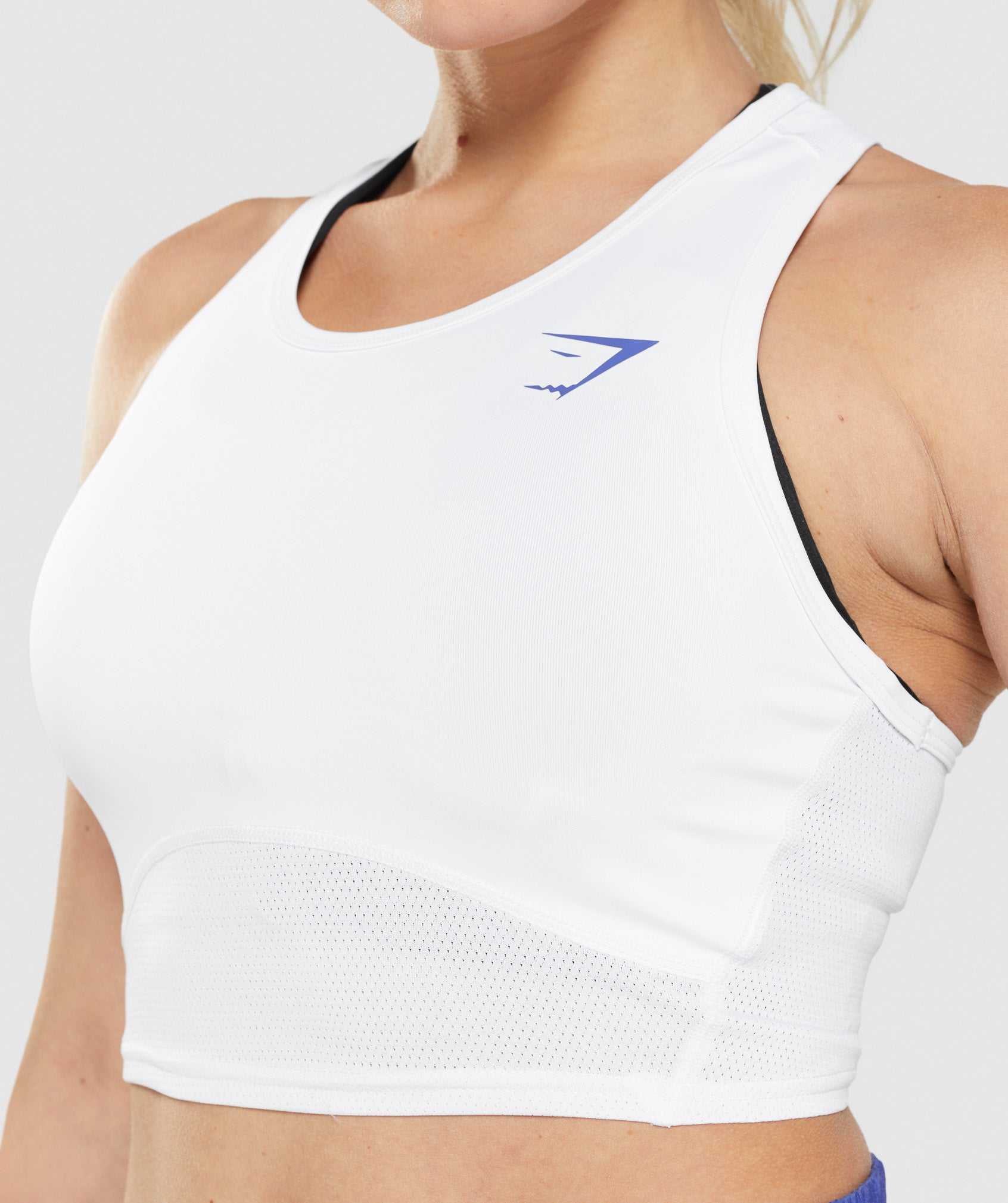 Gymshark Pulse Crop Tanktop Wit | MPZF60273