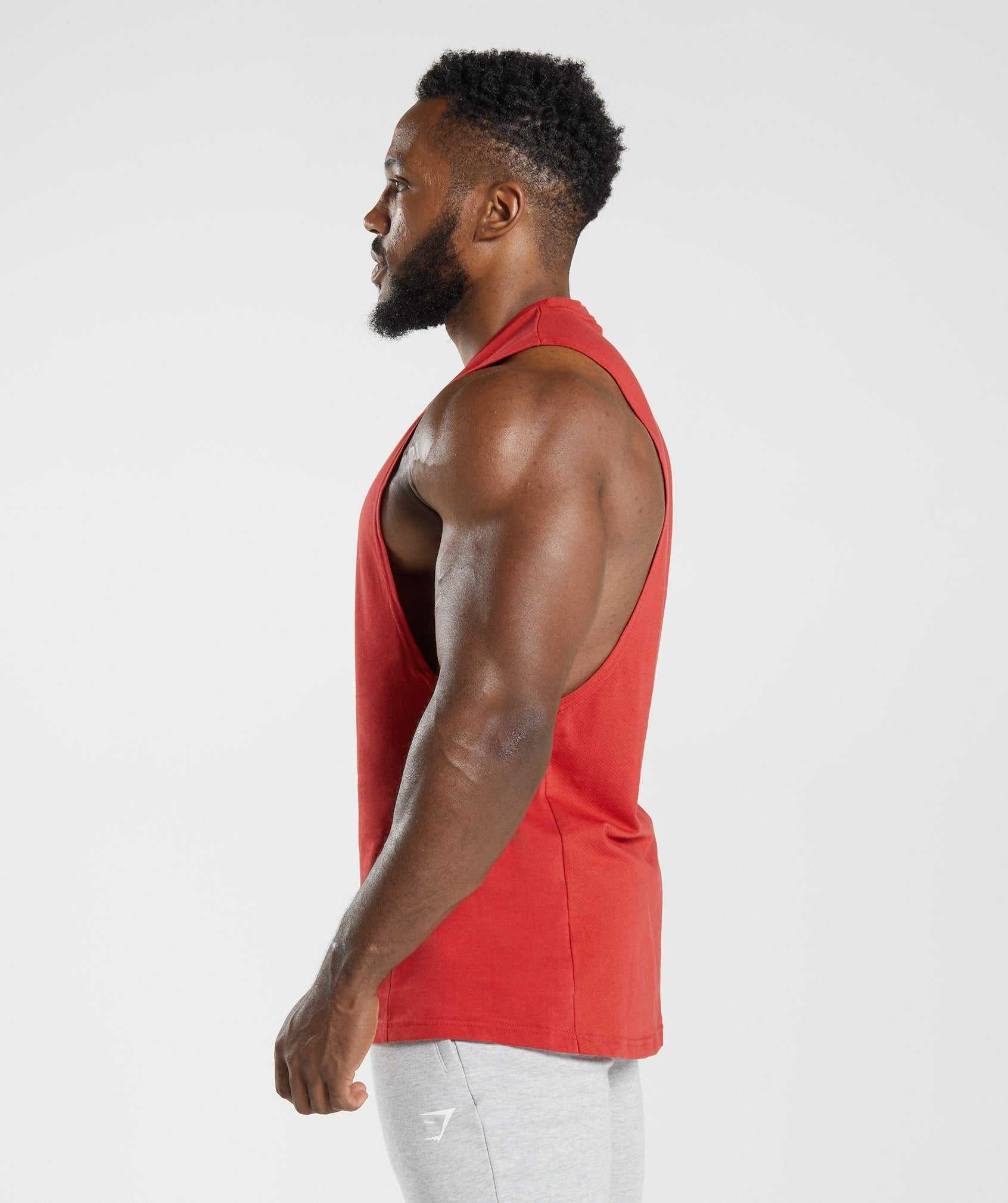 Gymshark React Drop Arm Tanktop Rood | WPEB65037