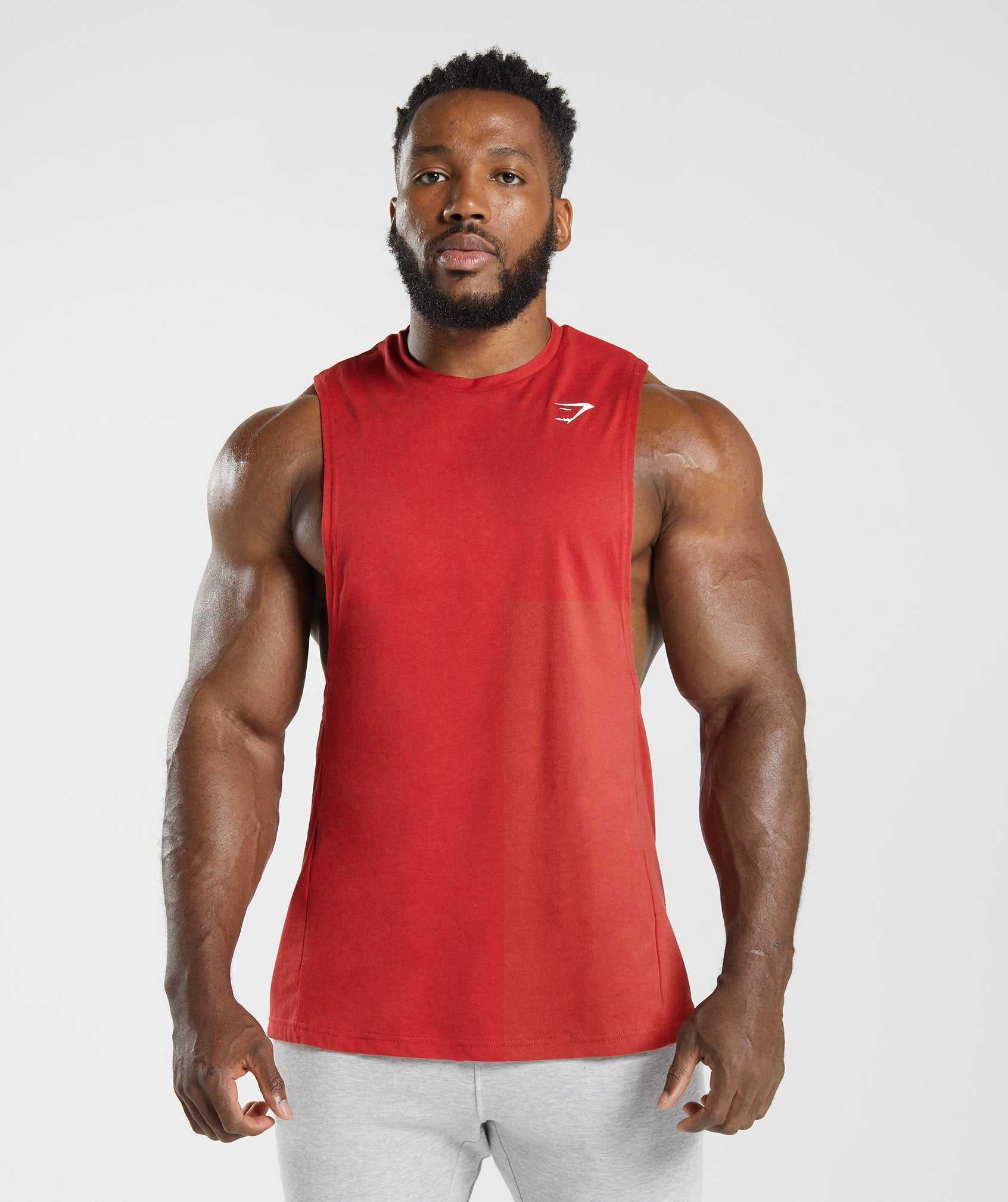 Gymshark React Drop Arm Tanktop Rood | WPEB65037