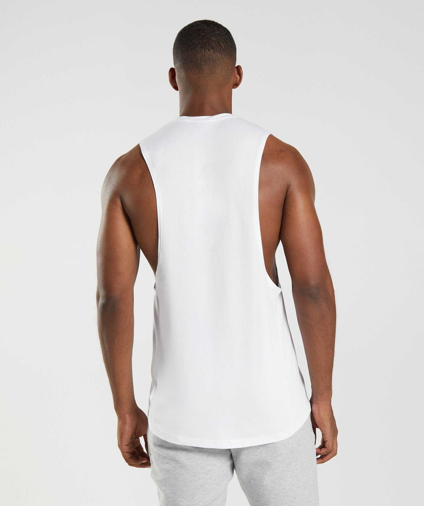 Gymshark React Drop Arm Tanktop Wit | ISGC03826