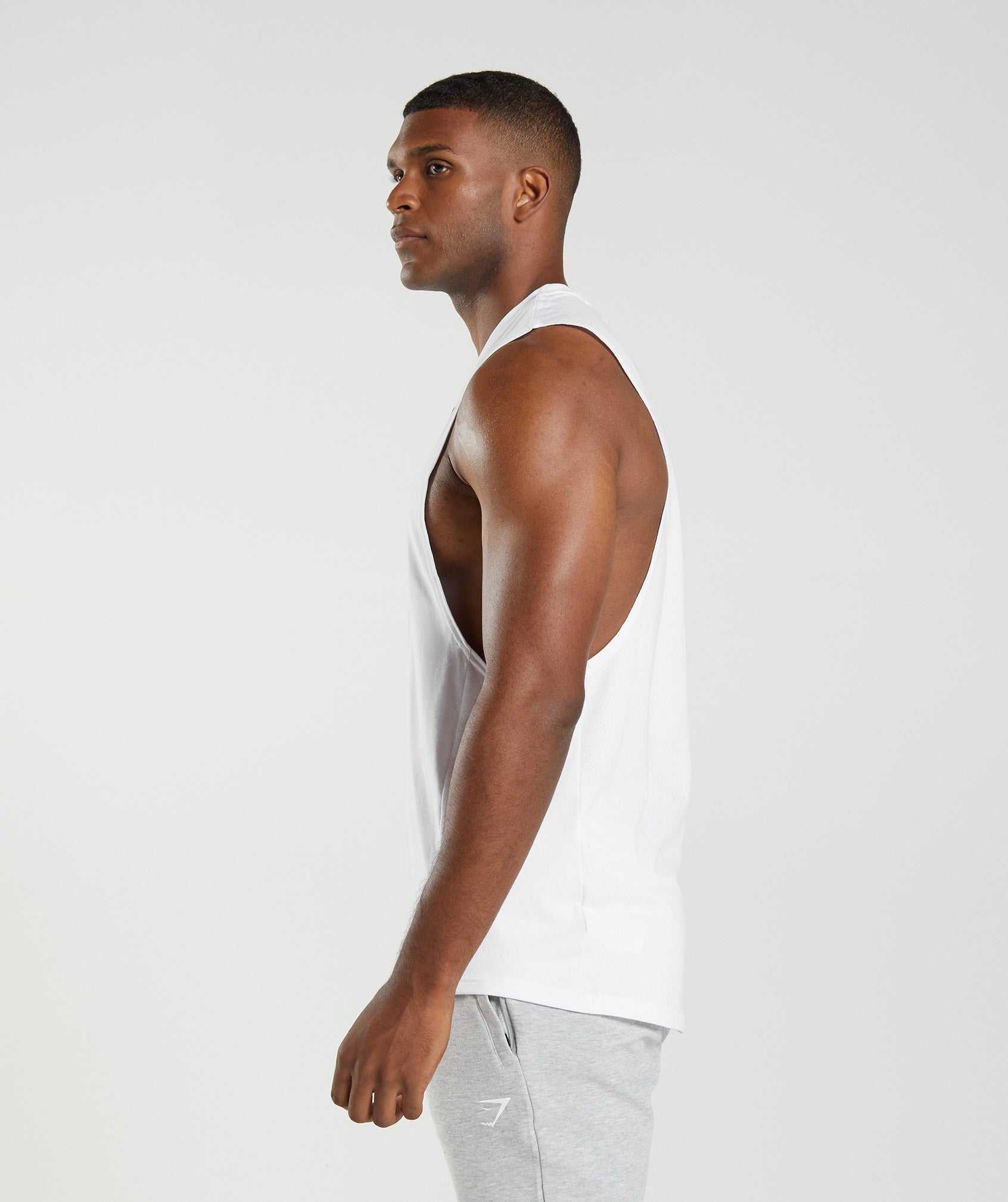 Gymshark React Drop Arm Tanktop Wit | ISGC03826