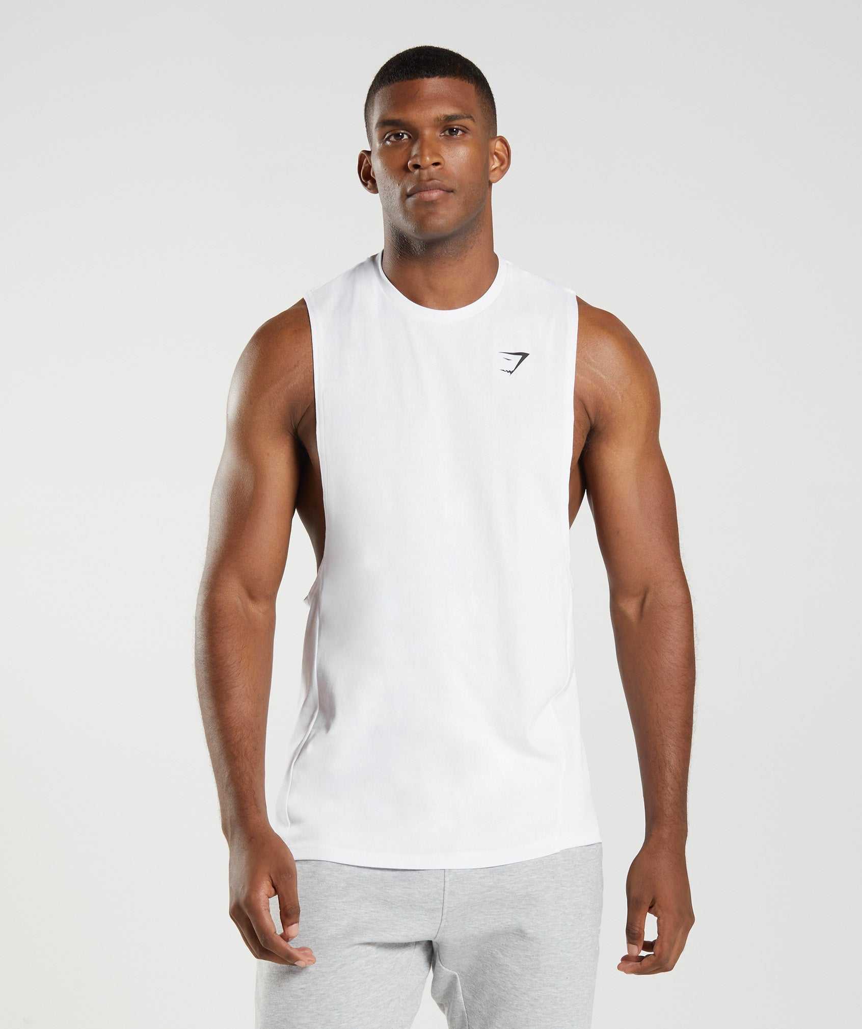 Gymshark React Drop Arm Tanktop Wit | ISGC03826