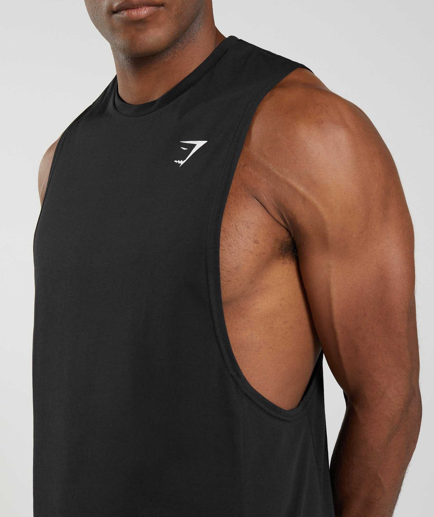 Gymshark React Drop Arm Tanktop Zwart | JKPU76345