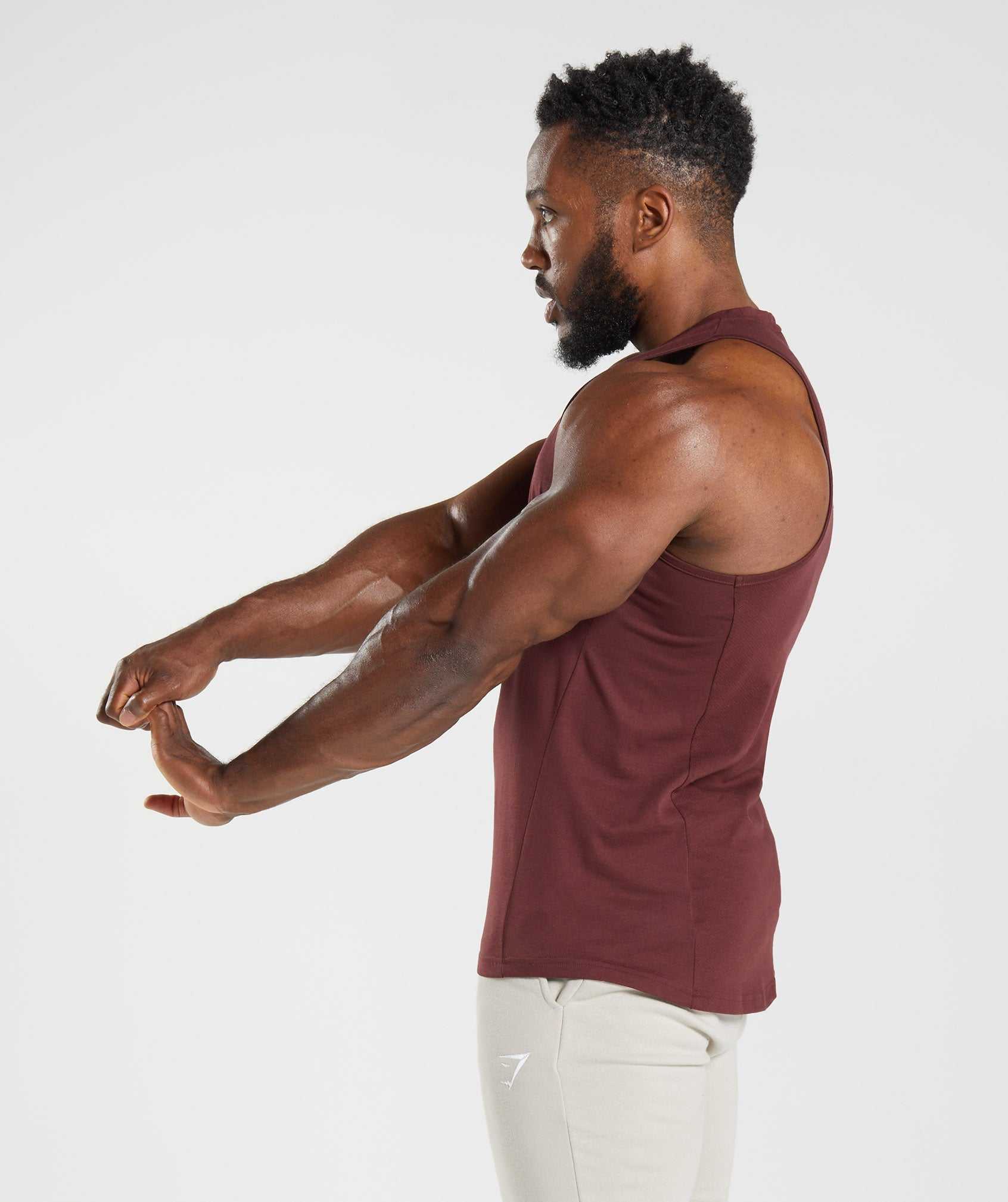 Gymshark React Tanktop Bordeaux | JHNB27503