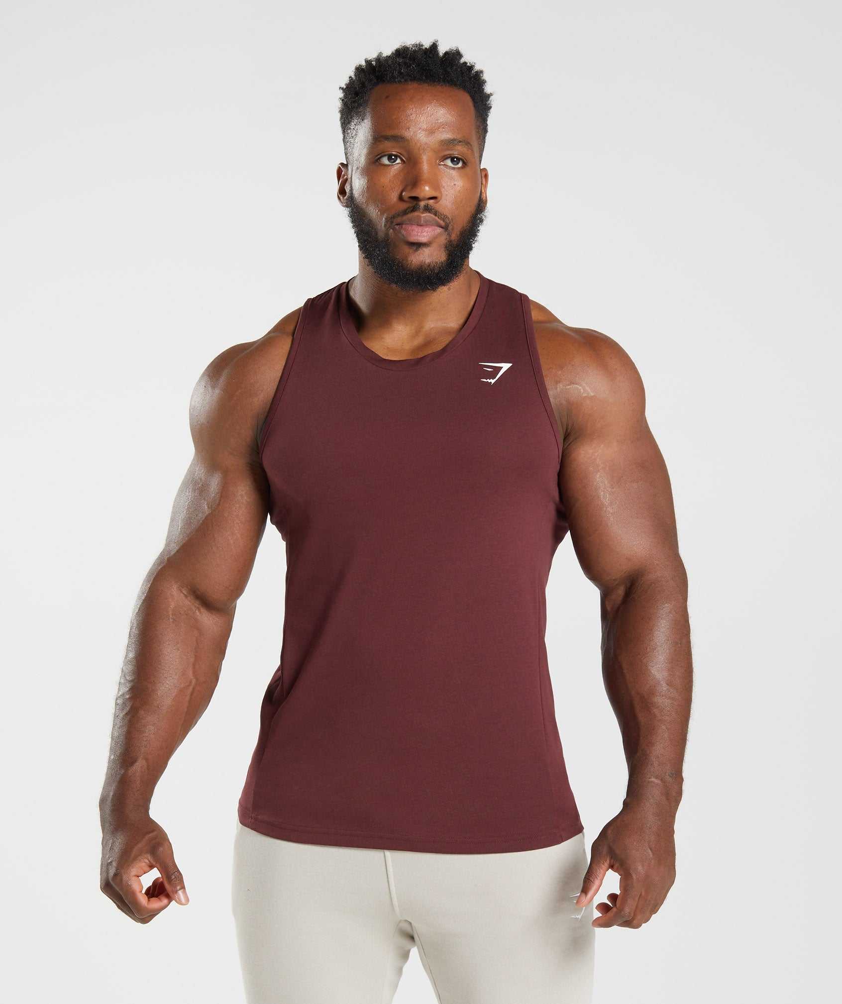 Gymshark React Tanktop Bordeaux | JHNB27503