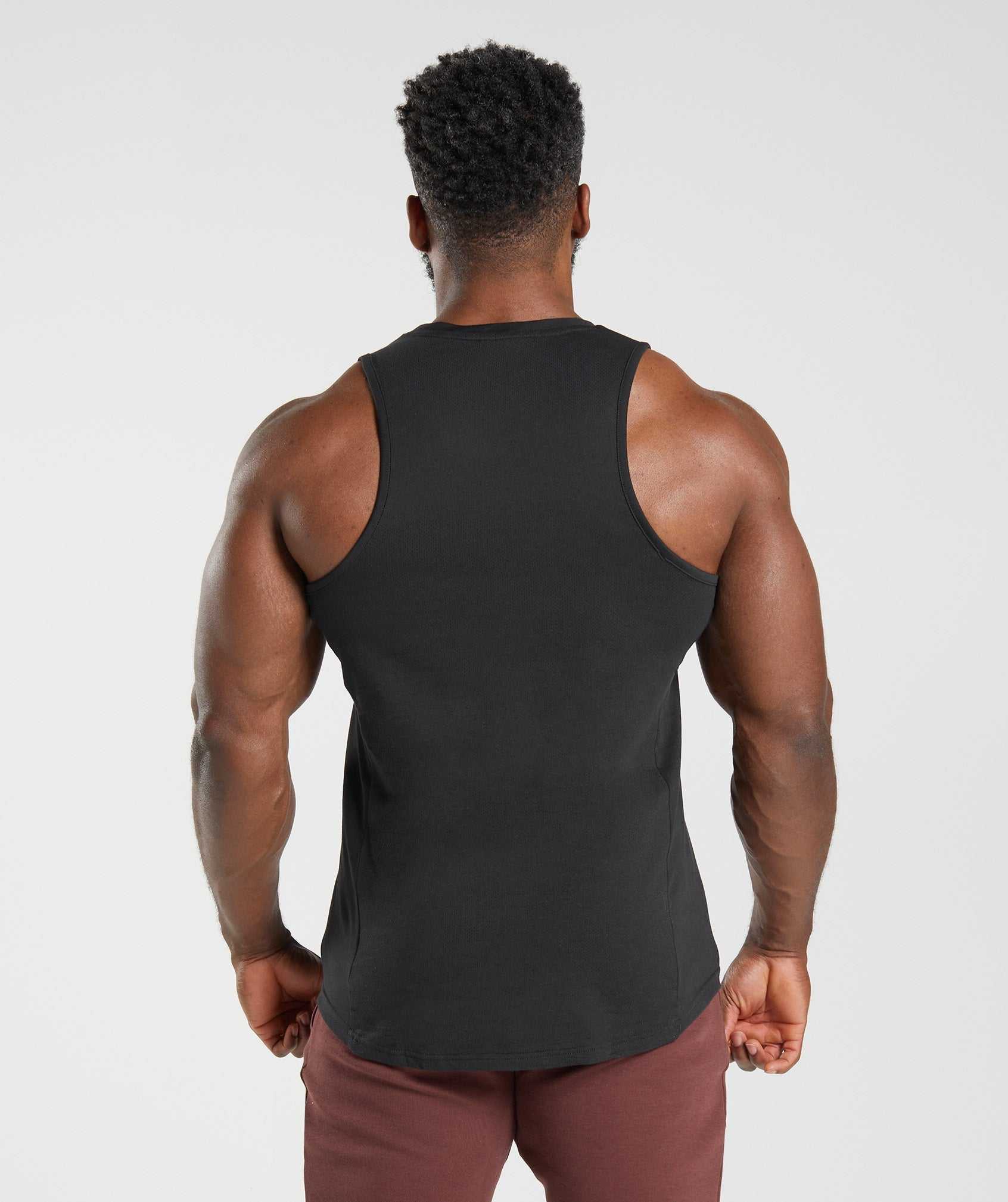 Gymshark React Tanktop Zwart | TEGB56048