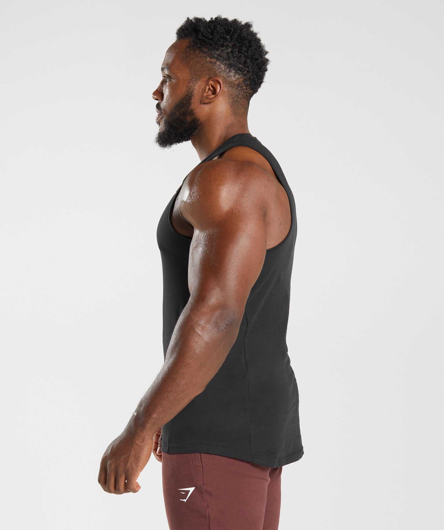 Gymshark React Tanktop Zwart | TEGB56048