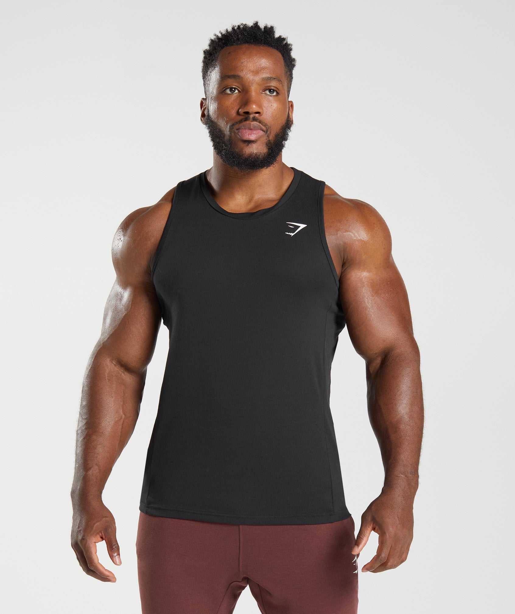 Gymshark React Tanktop Zwart | TEGB56048