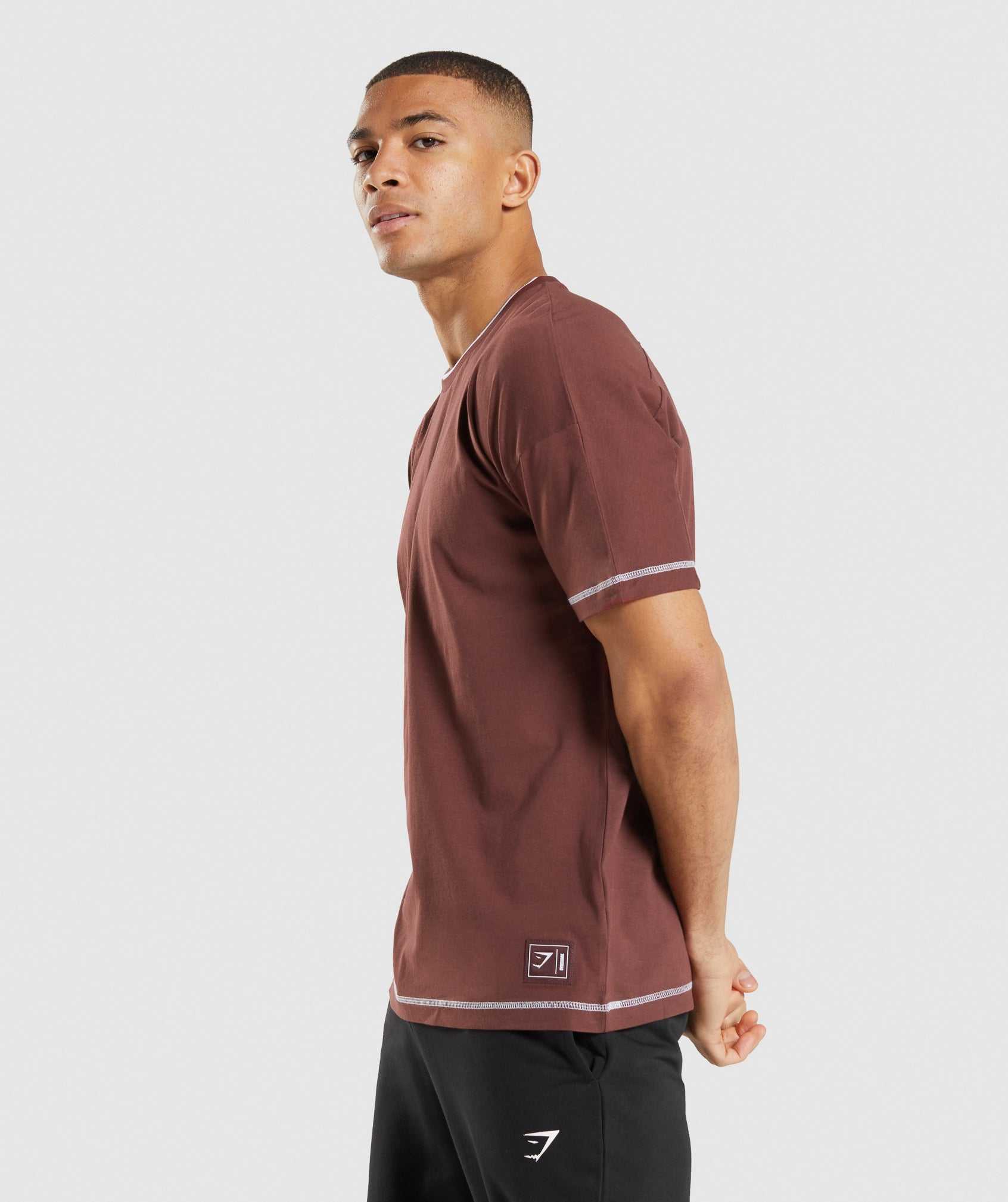 Gymshark Recess T-shirts Roze Bruin Wit | RYZD69837