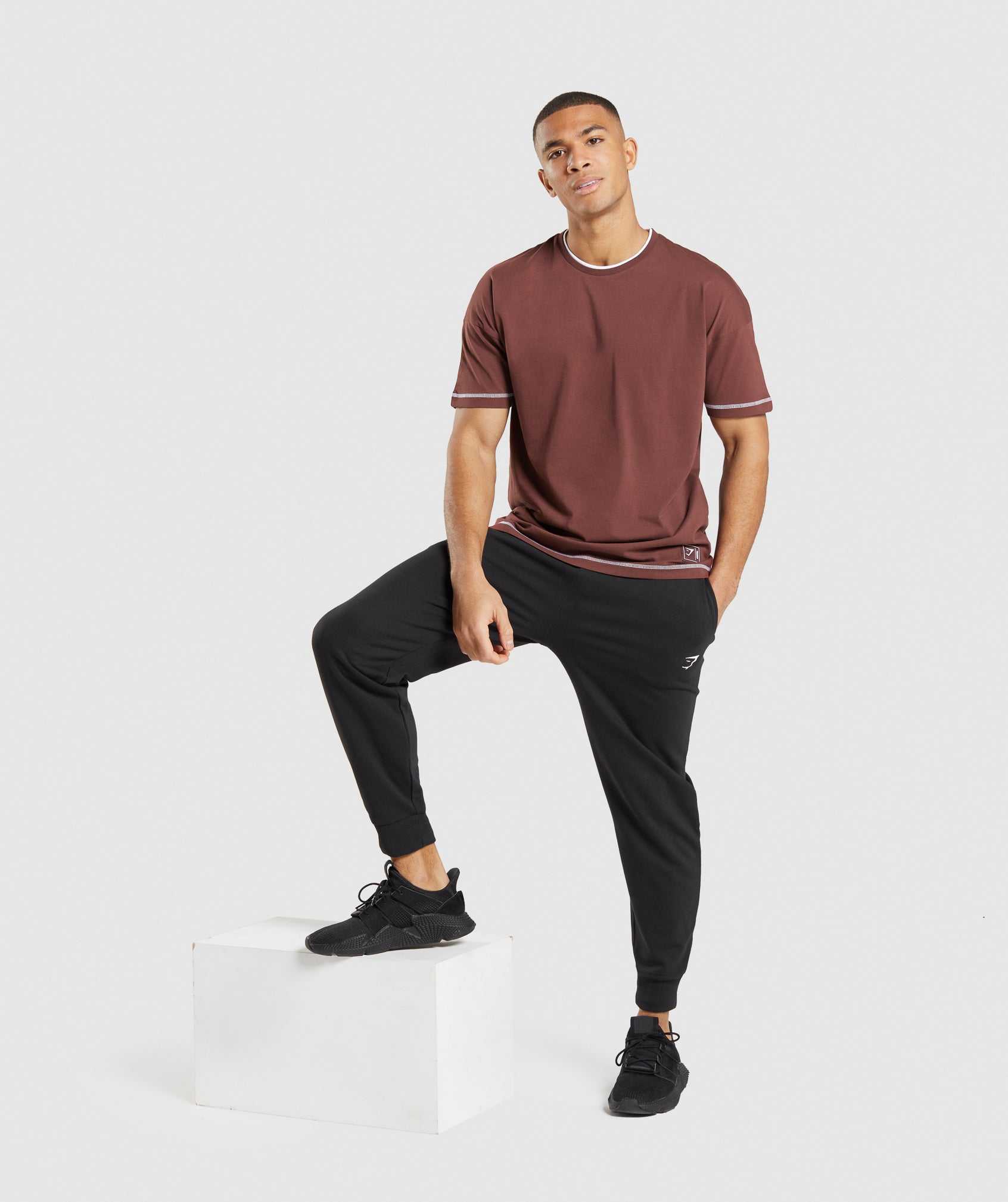 Gymshark Recess T-shirts Roze Bruin Wit | RYZD69837