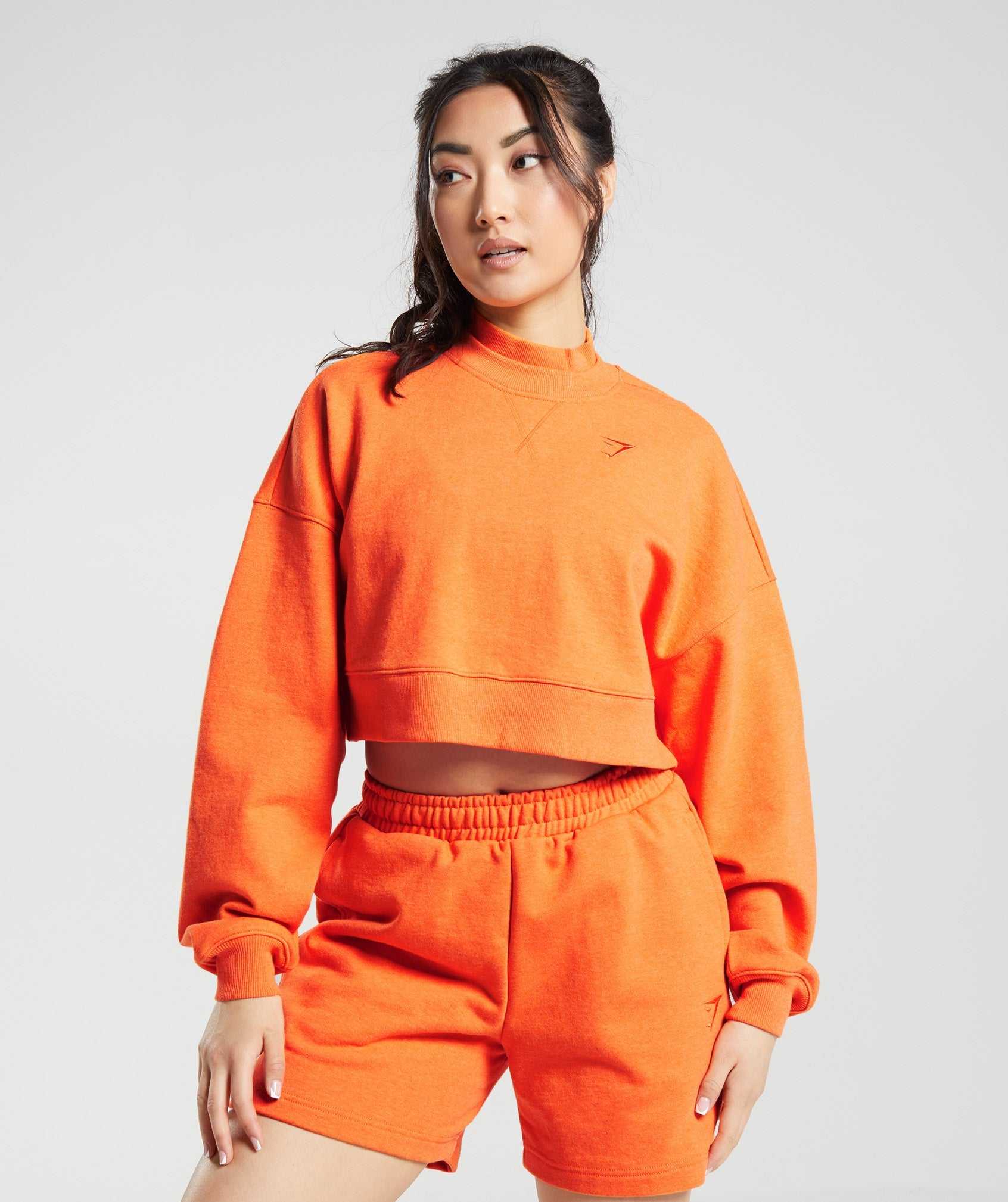 Gymshark Rest Day Sweats Cropped Pullover Oranje | UGZR76204