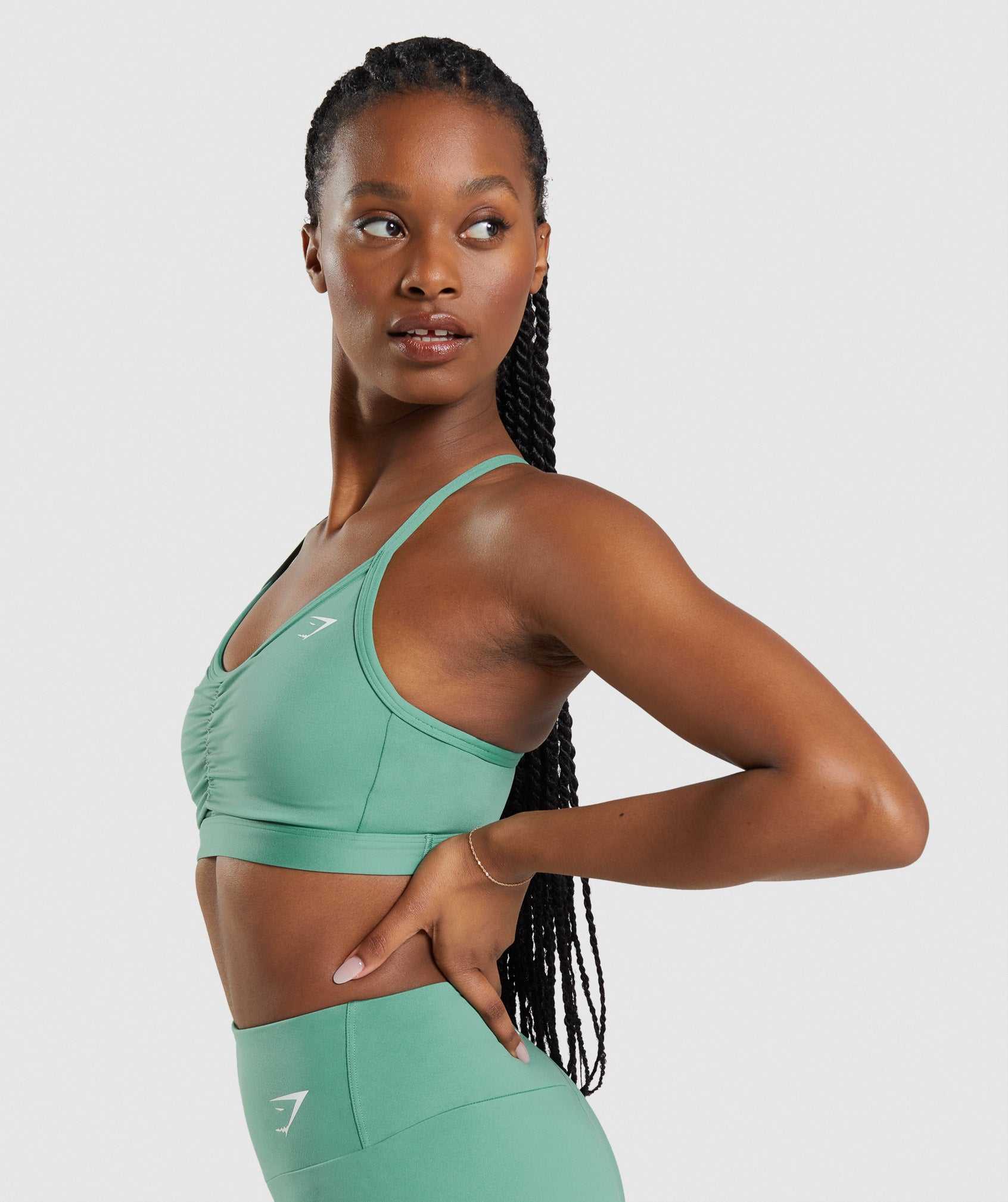 Gymshark Ruched Sport Bh Groen | FKXL91248