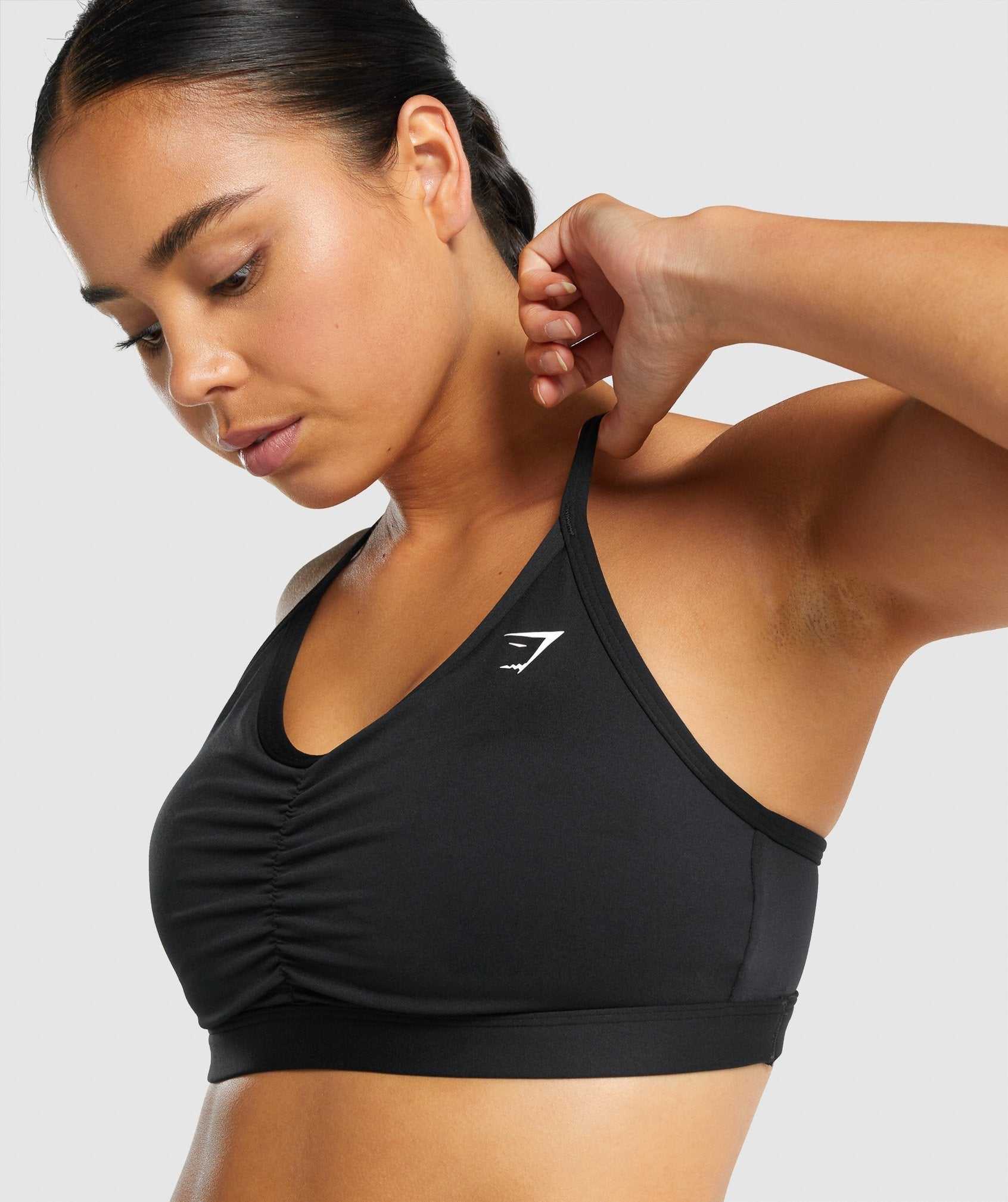 Gymshark Ruched Sport Bh Zwart | KEZM01326