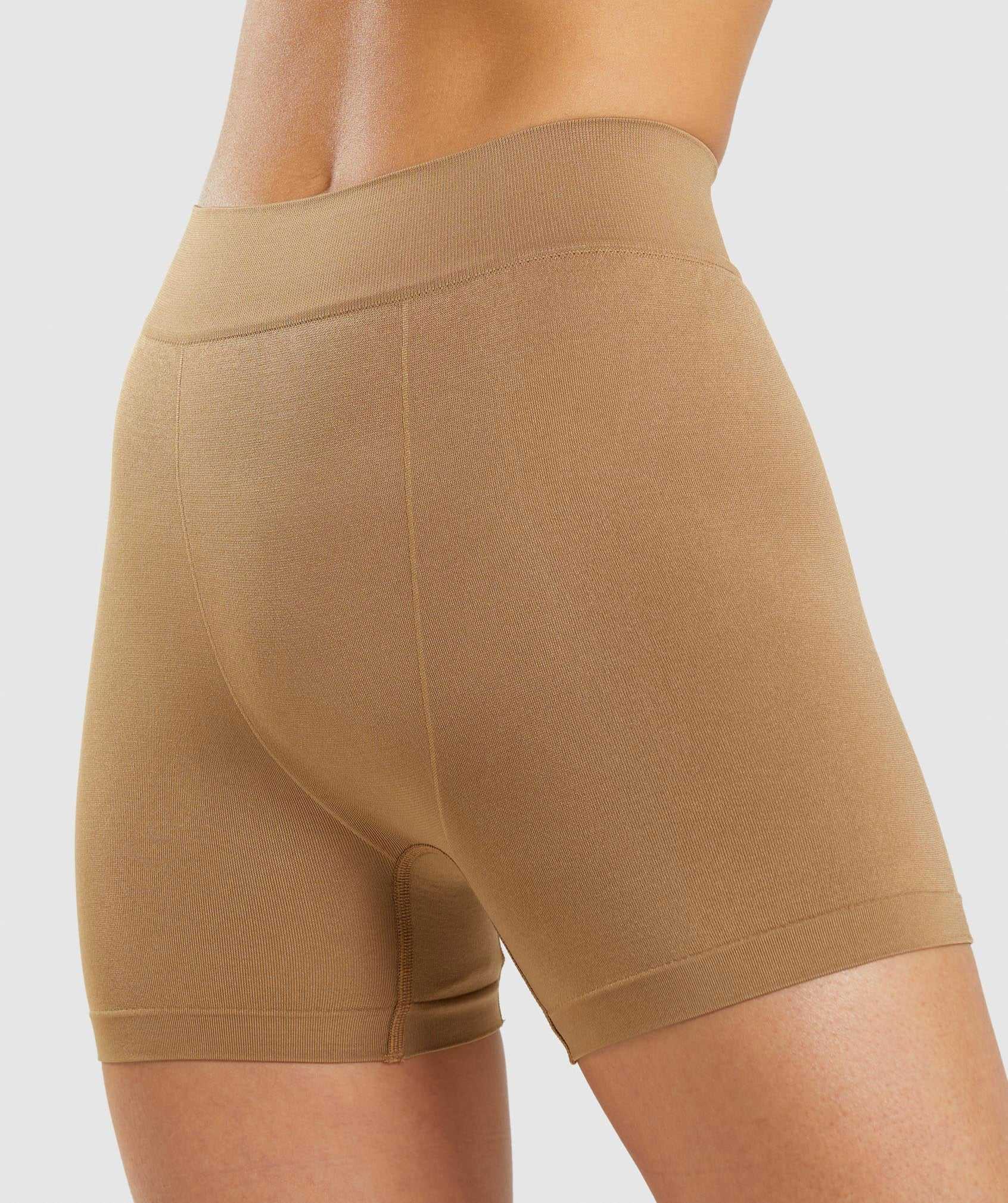 Gymshark Seamless Boxers Ondergoed Lichtbruin | DILV18502