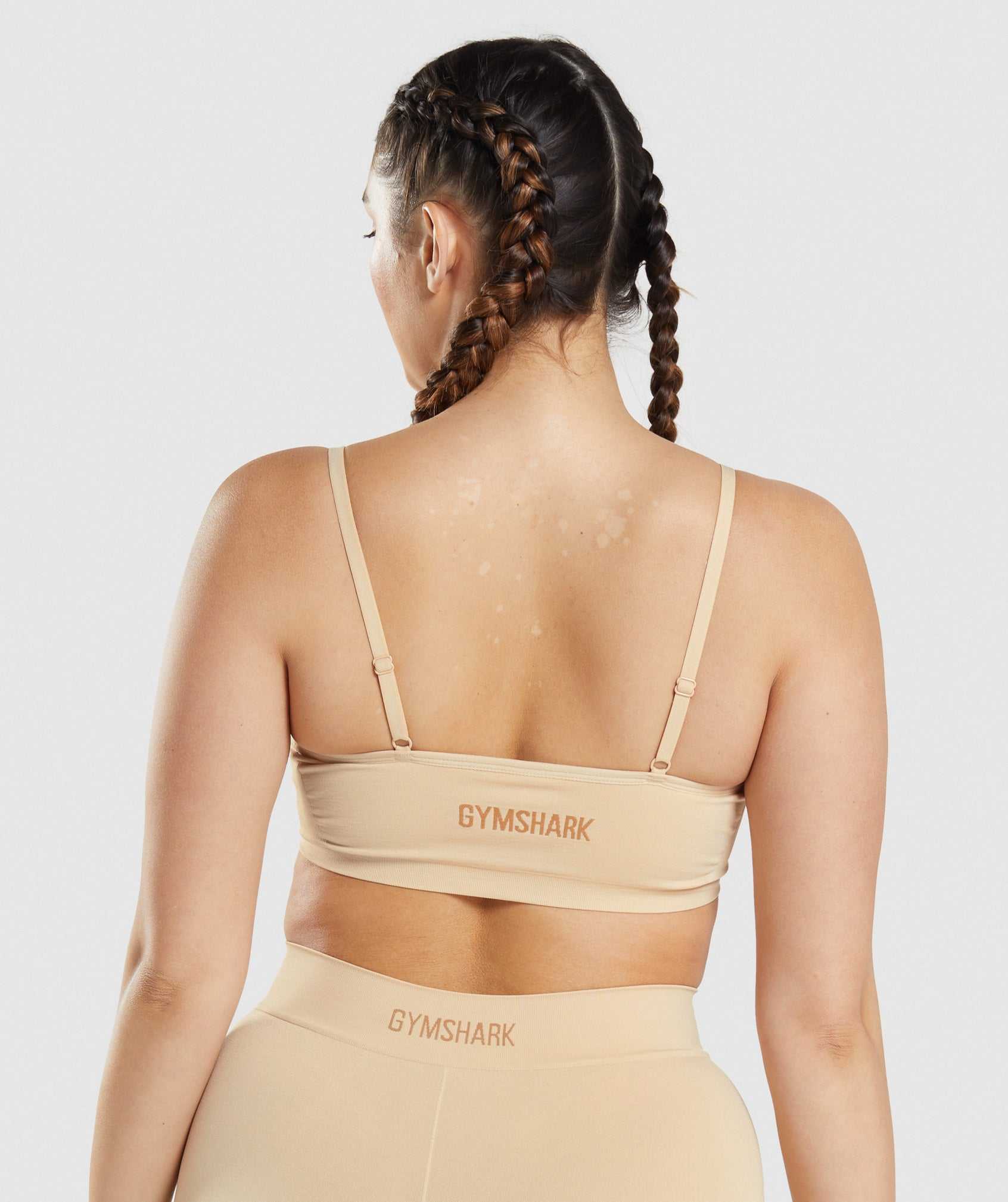 Gymshark Seamless Low Neck Bralette Ondergoed Lichtbruin | EYMV52748