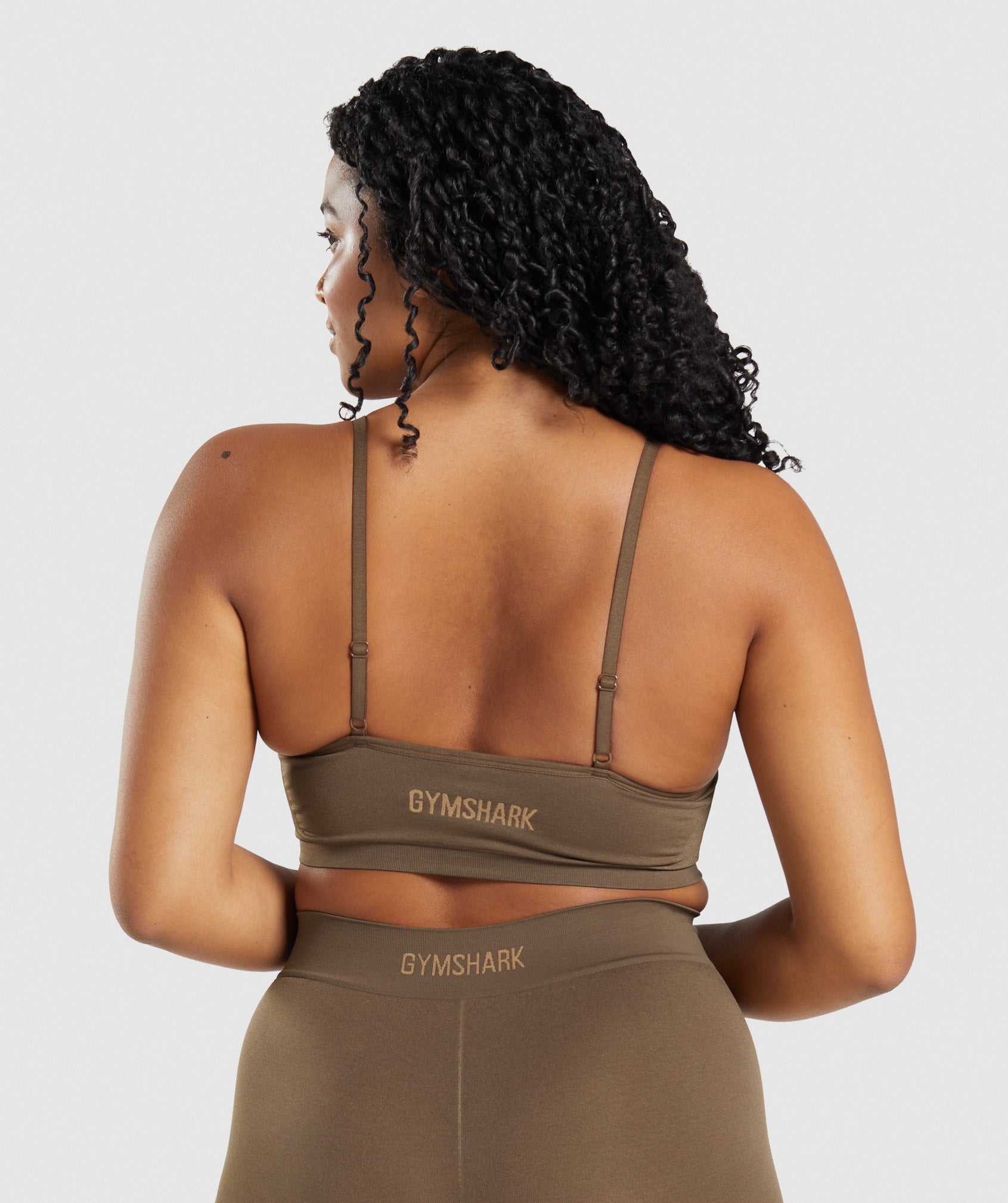 Gymshark Seamless Scoop Neck Bralette Ondergoed Bruin | BRHX58629