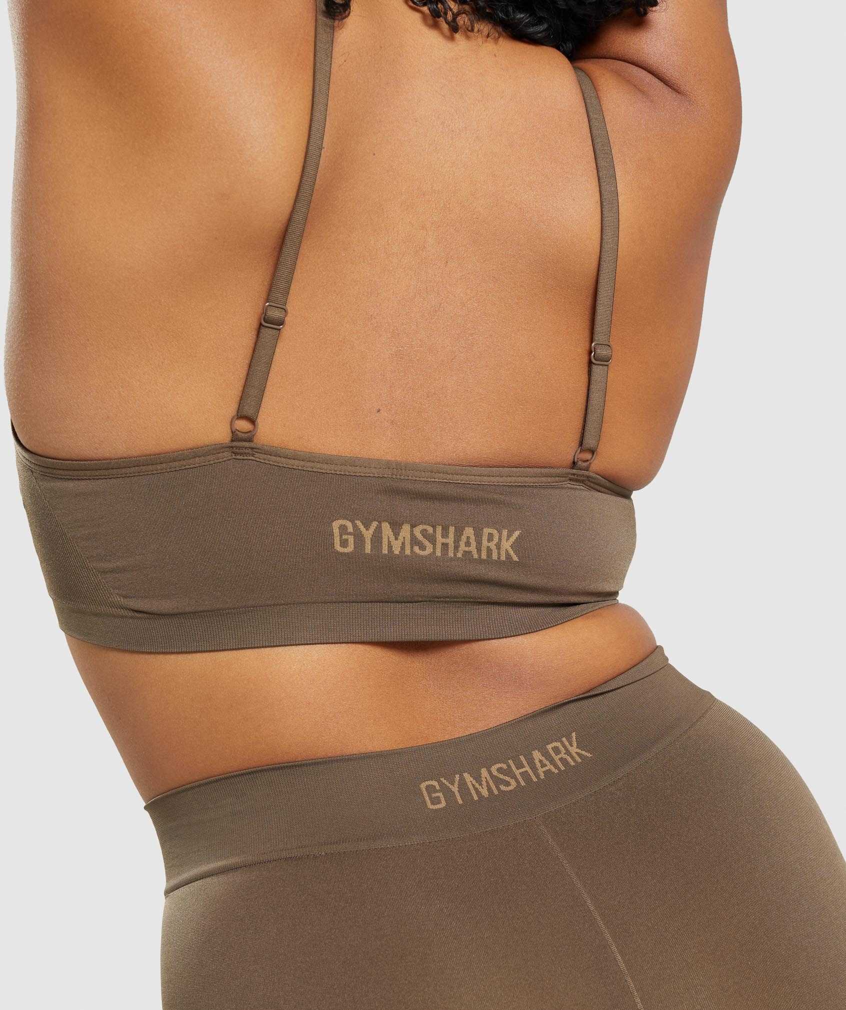 Gymshark Seamless Scoop Neck Bralette Ondergoed Bruin | BRHX58629