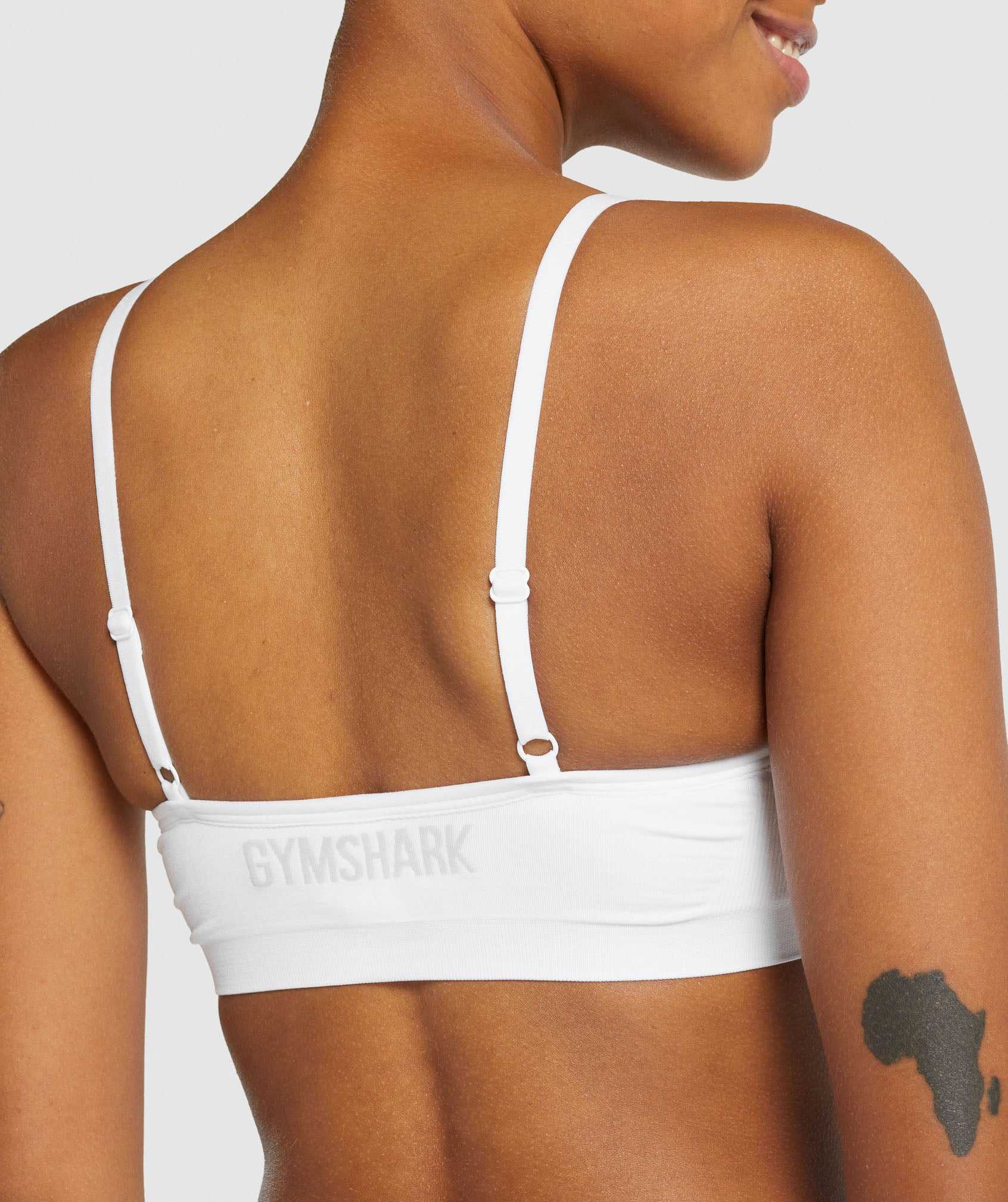 Gymshark Seamless Scoop Neck Bralette Ondergoed Wit | DKEM61450