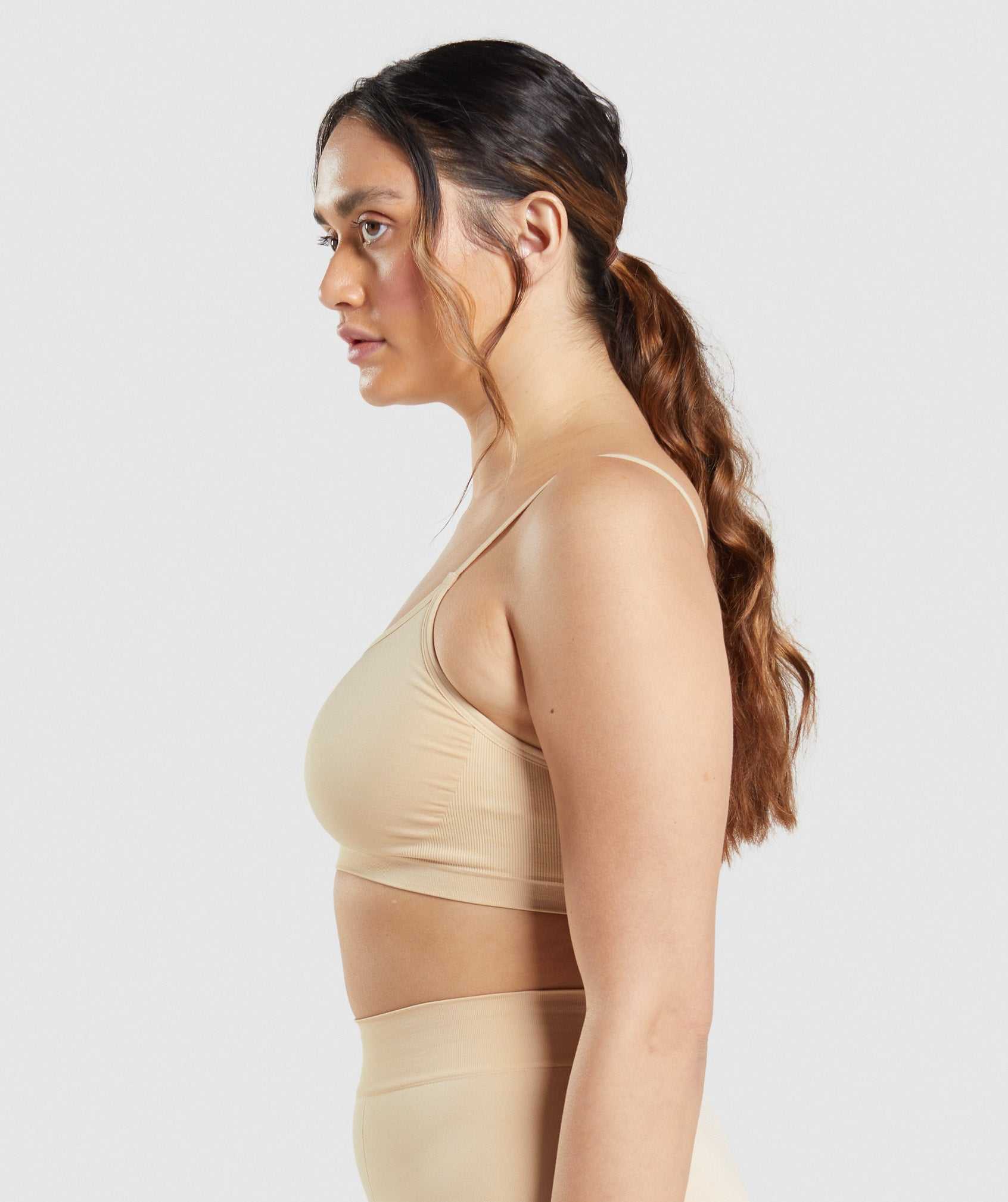 Gymshark Seamless Scoop Neck Bralette Ondergoed Lichtbruin | GFST17905