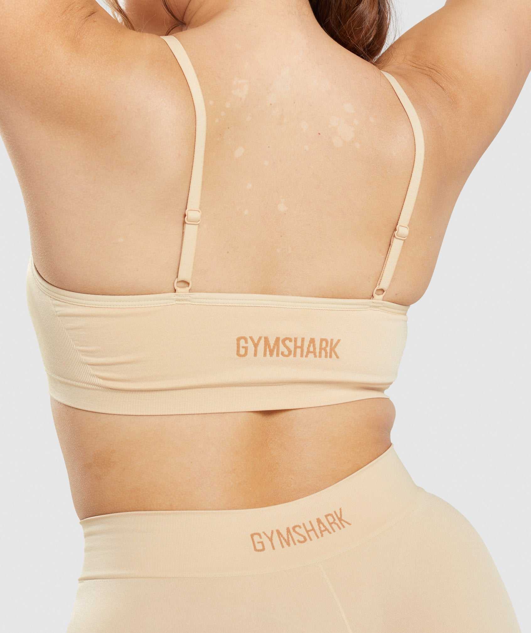 Gymshark Seamless Scoop Neck Bralette Ondergoed Lichtbruin | GFST17905