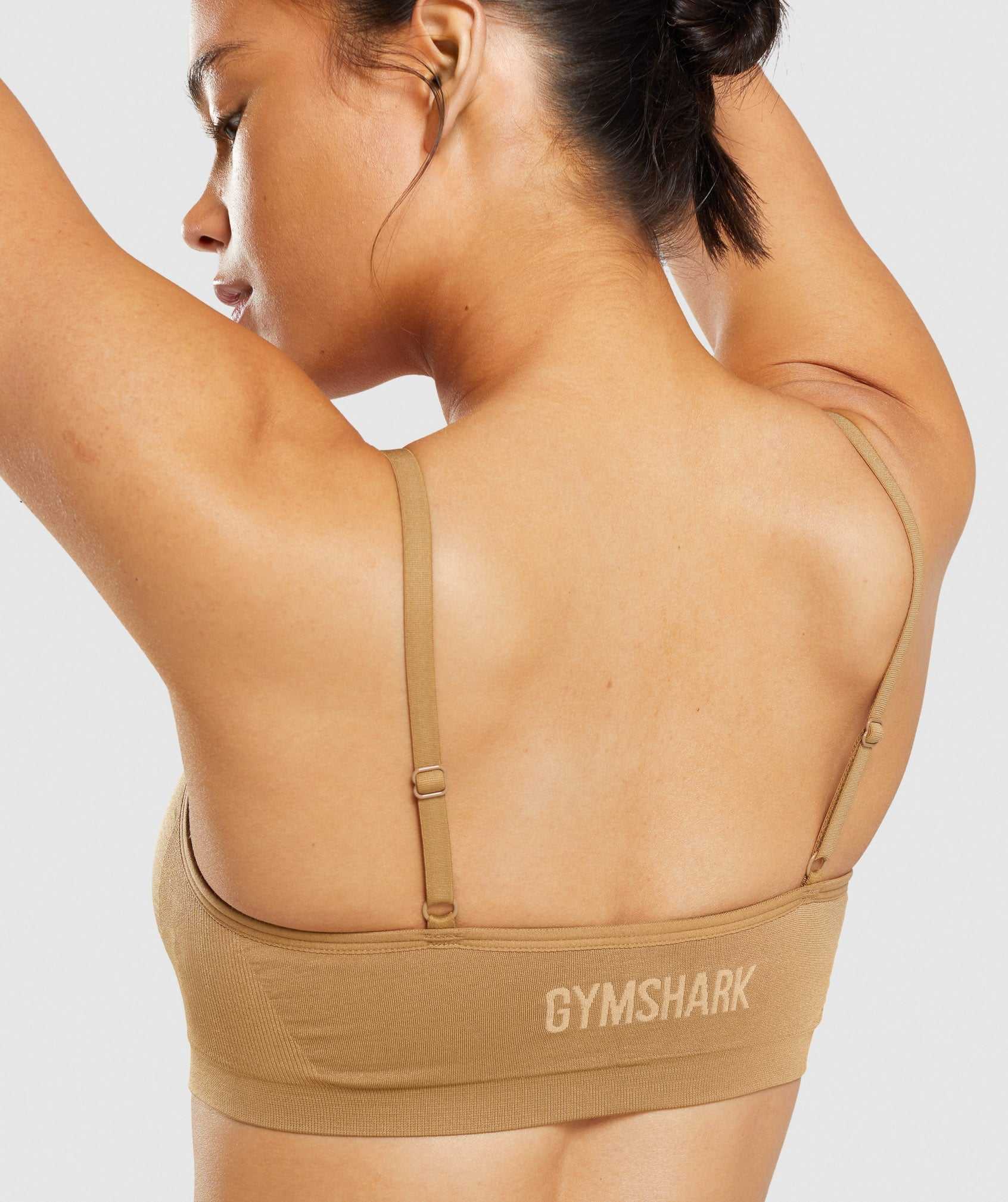 Gymshark Seamless Scoop Neck Bralette Ondergoed Lichtbruin | ICDV23187