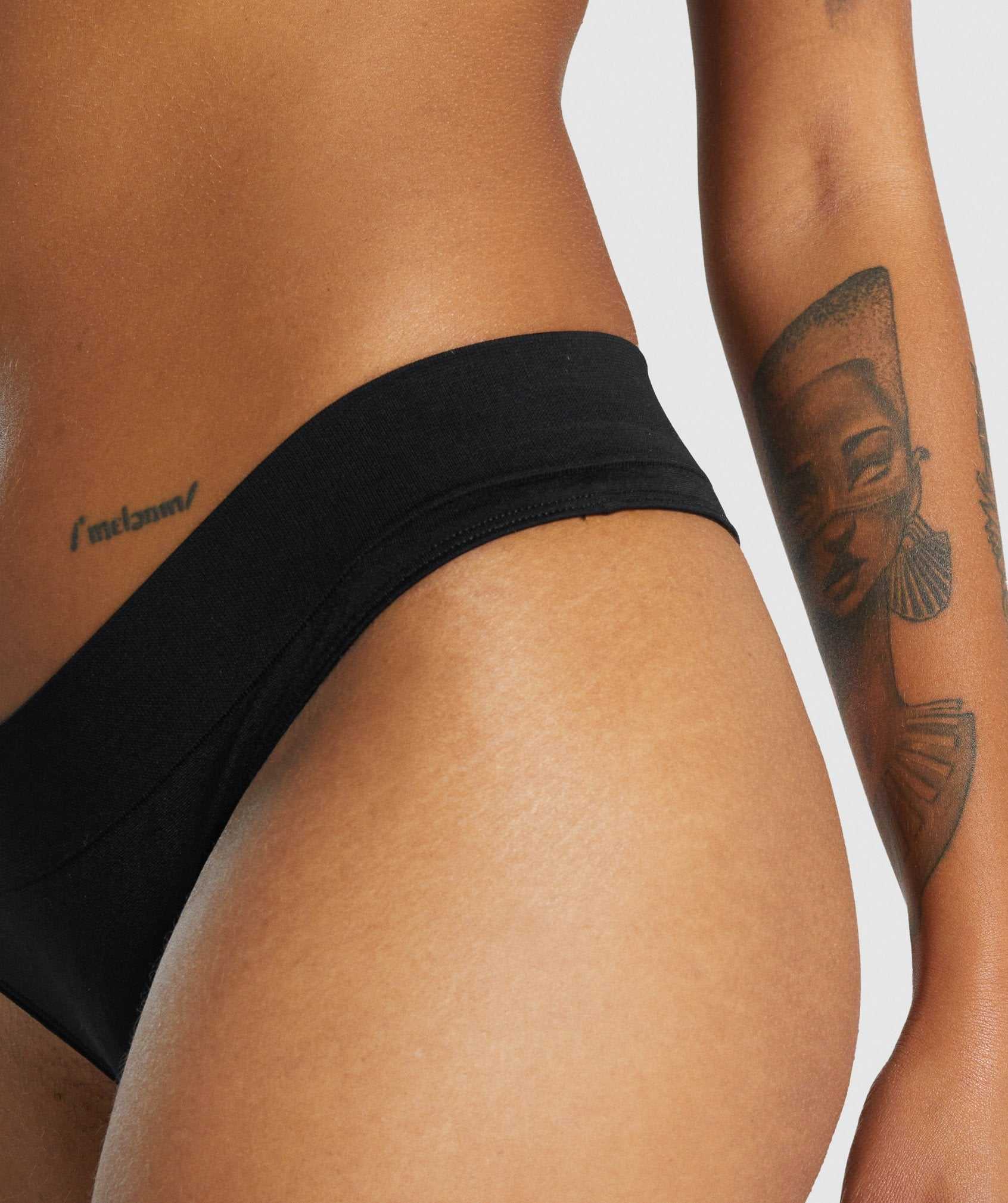 Gymshark Seamless String Ondergoed Zwart | AJZO02589