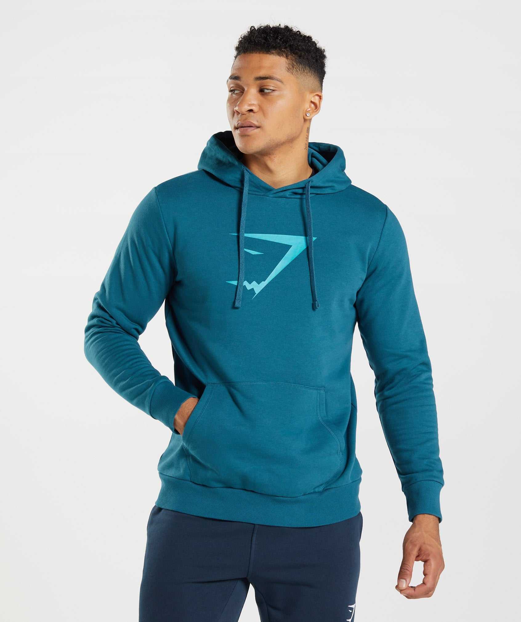 Gymshark Sharkhead Infill Hoodie Blauw | NSHO87520