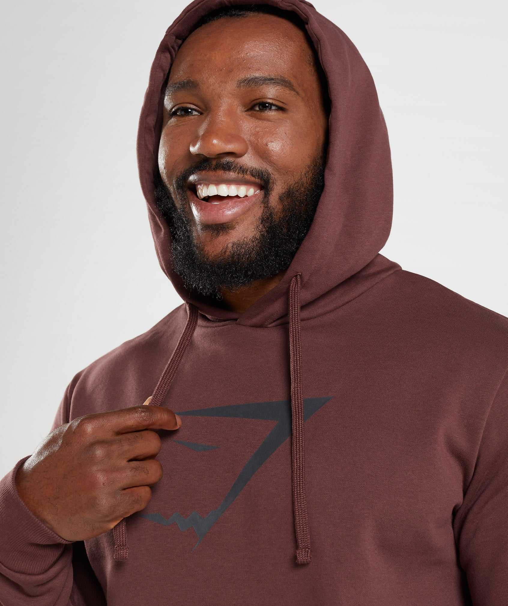 Gymshark Sharkhead Infill Hoodie Roze Bruin | DKMR83526