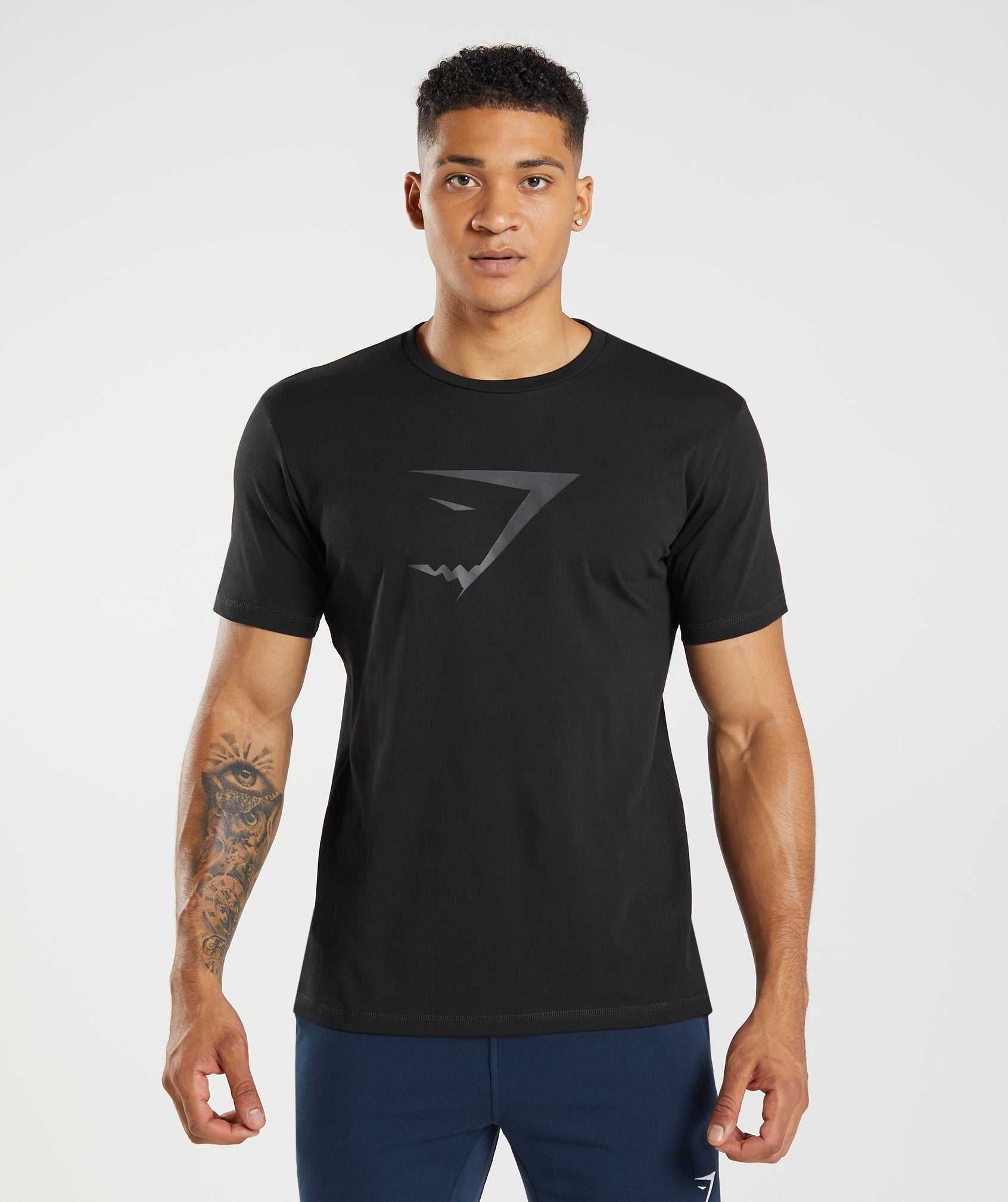 Gymshark Sharkhead Infill T-shirts Zwart | IHPX50794