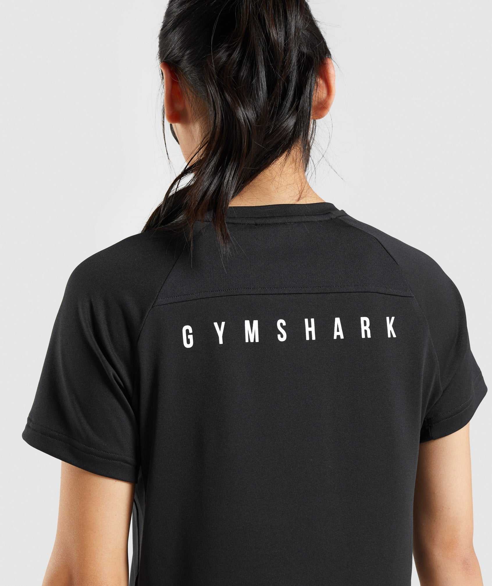 Gymshark Sport Midi T-shirts Zwart | HMCO74350