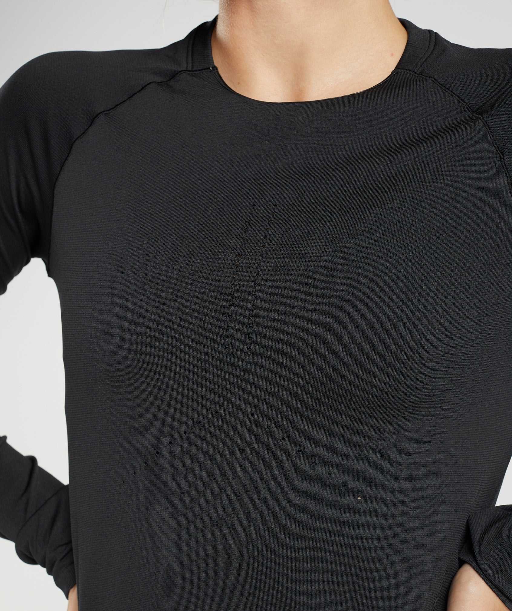 Gymshark Sweat Seamless Long Sleeve Topjes Zwart | GQUV16720