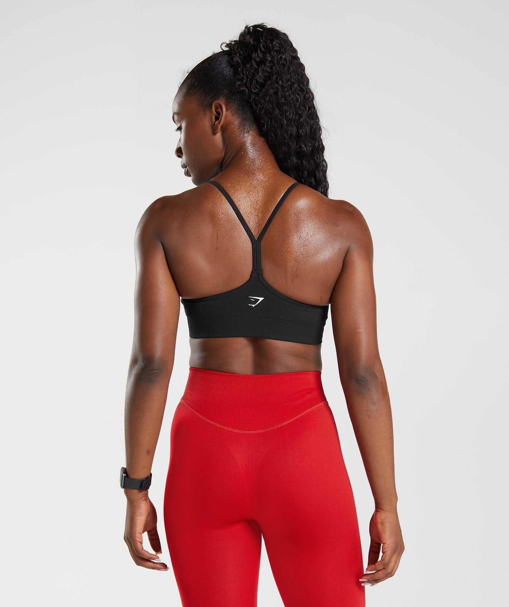 Gymshark Sweat Seamless Sport Bh Zwart | OSIA26153