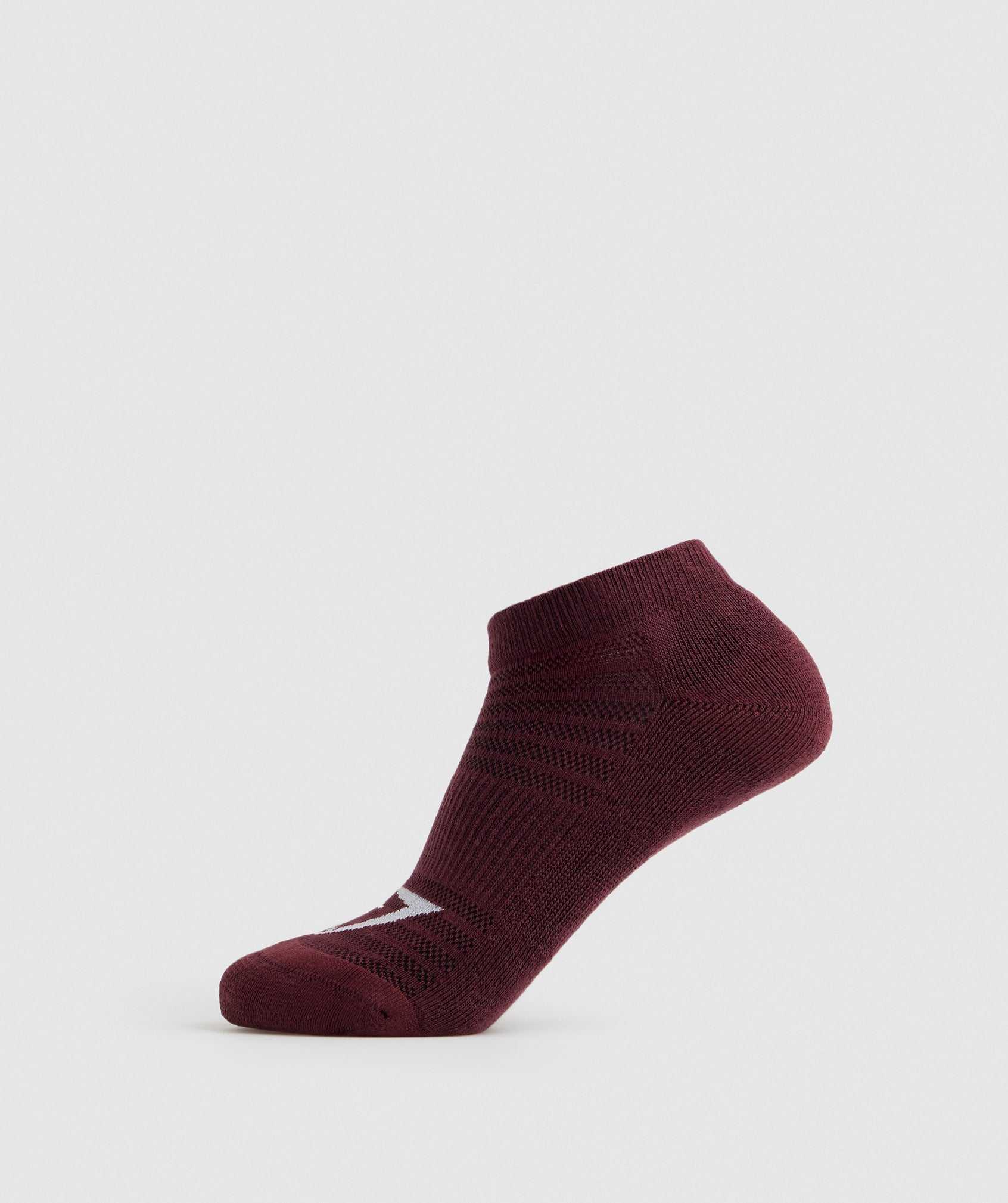 Gymshark Trainer Socks 3pk Accessoires Bordeaux Roze Wit | NGLJ91532