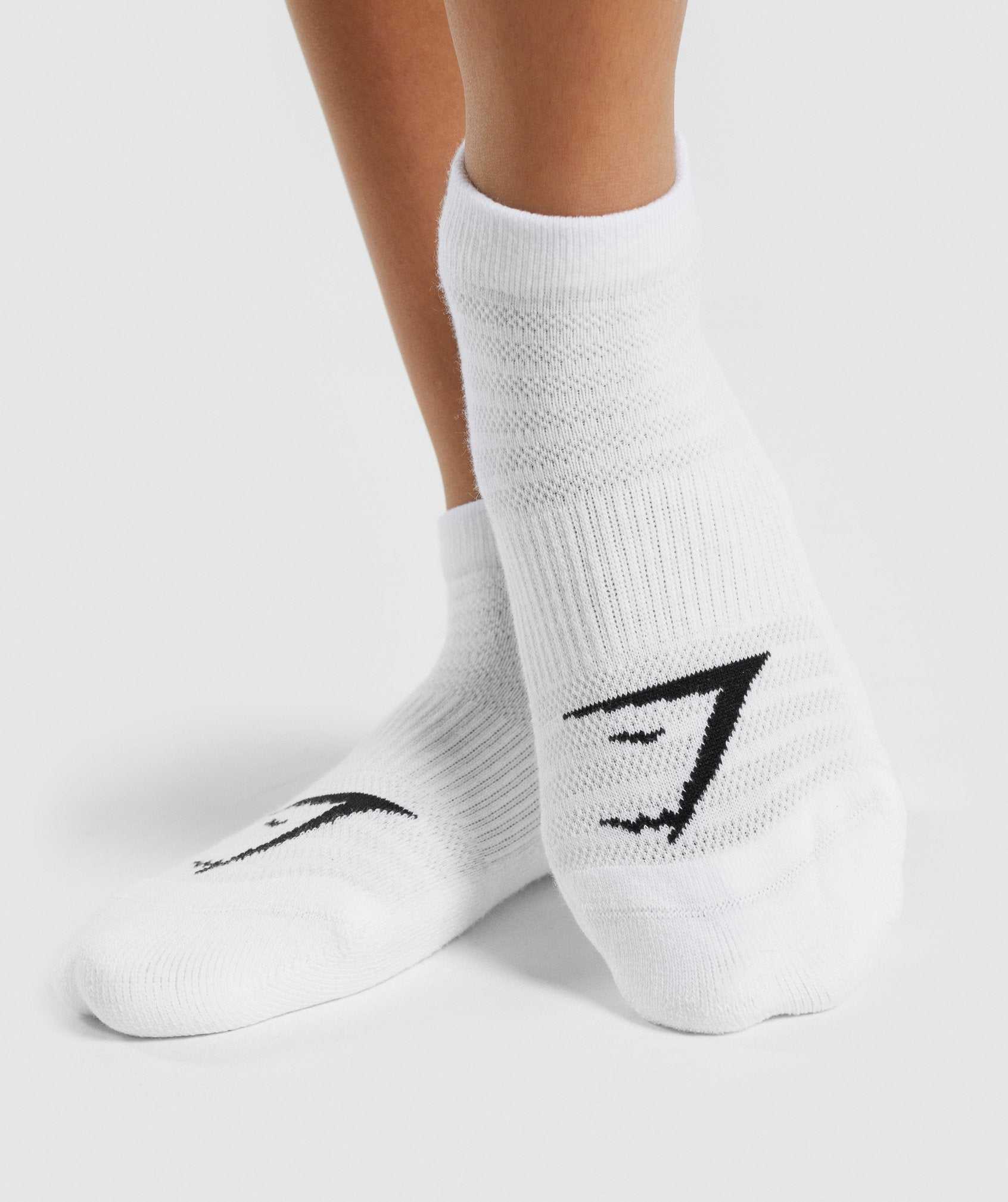 Gymshark Trainer Socks 3pk Accessoires Wit | OUMI01259