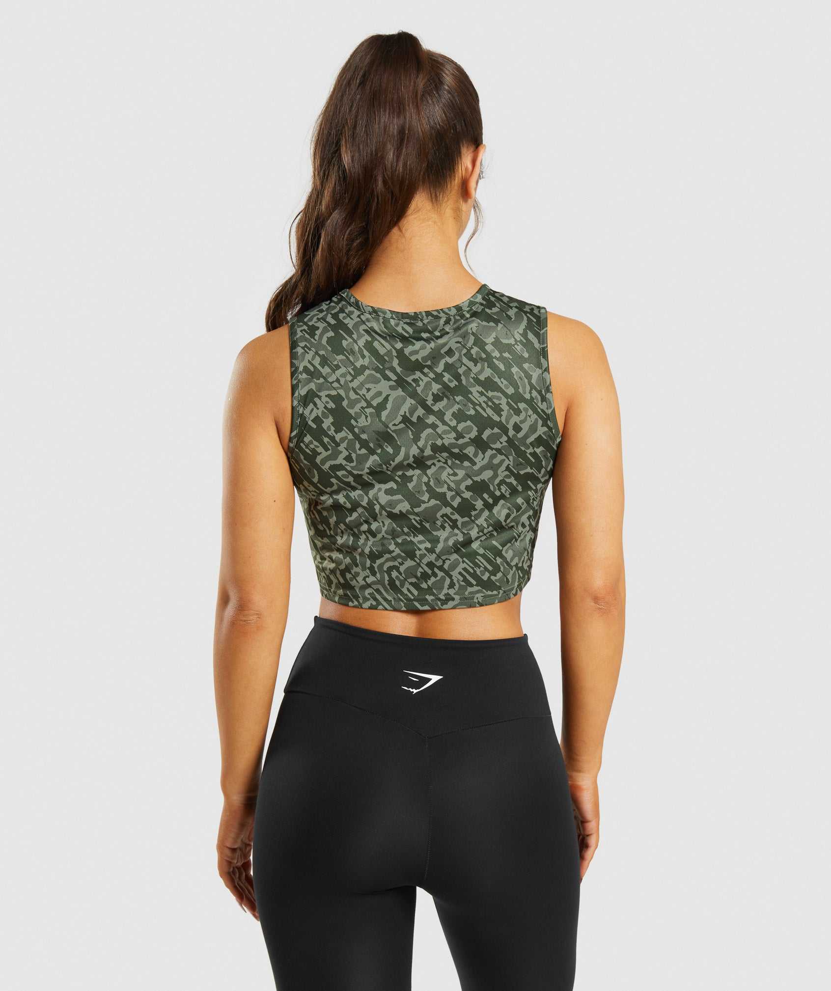 Gymshark Training Crop Tanktop Groen | KPJX50394