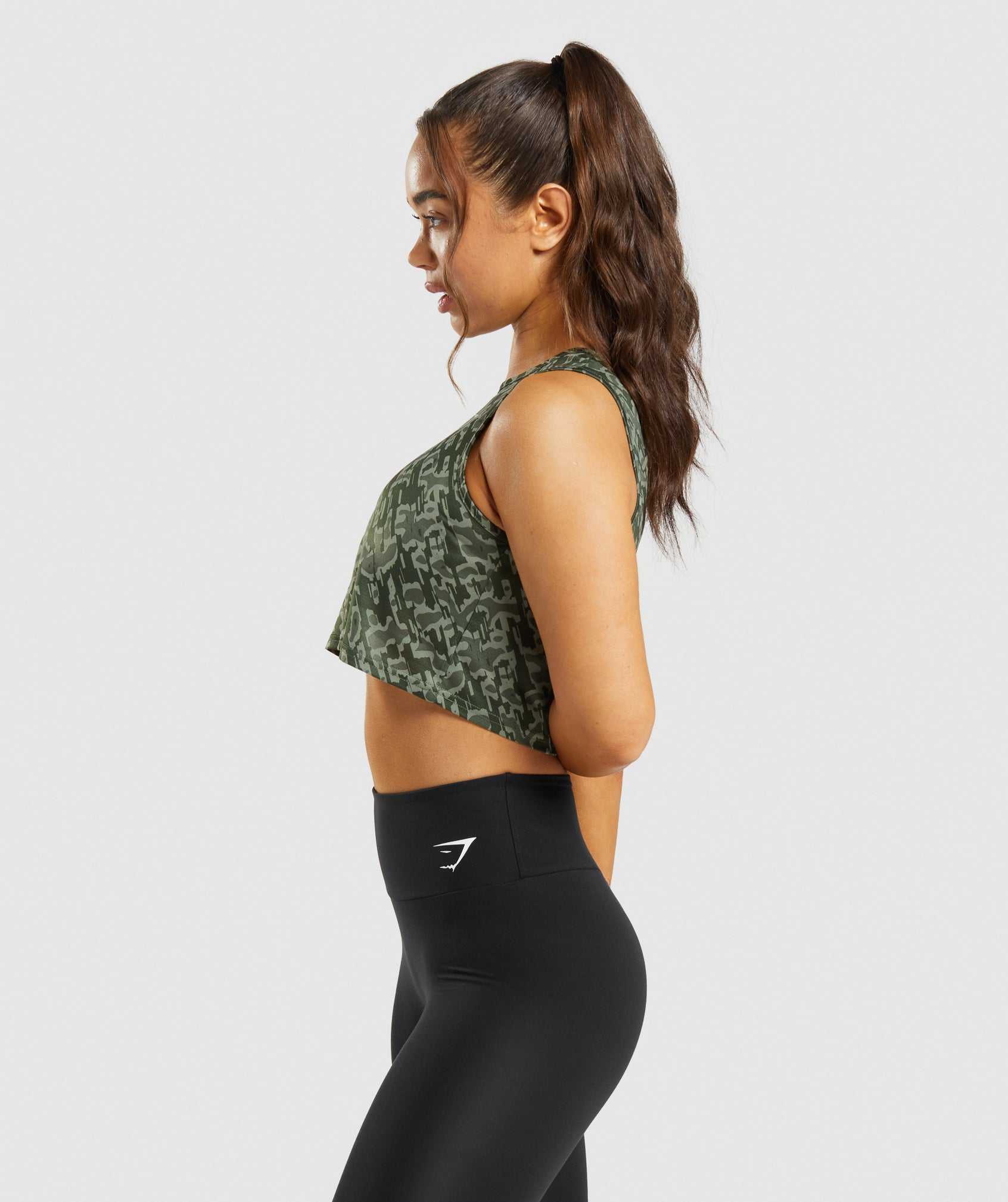 Gymshark Training Crop Tanktop Groen | KPJX50394