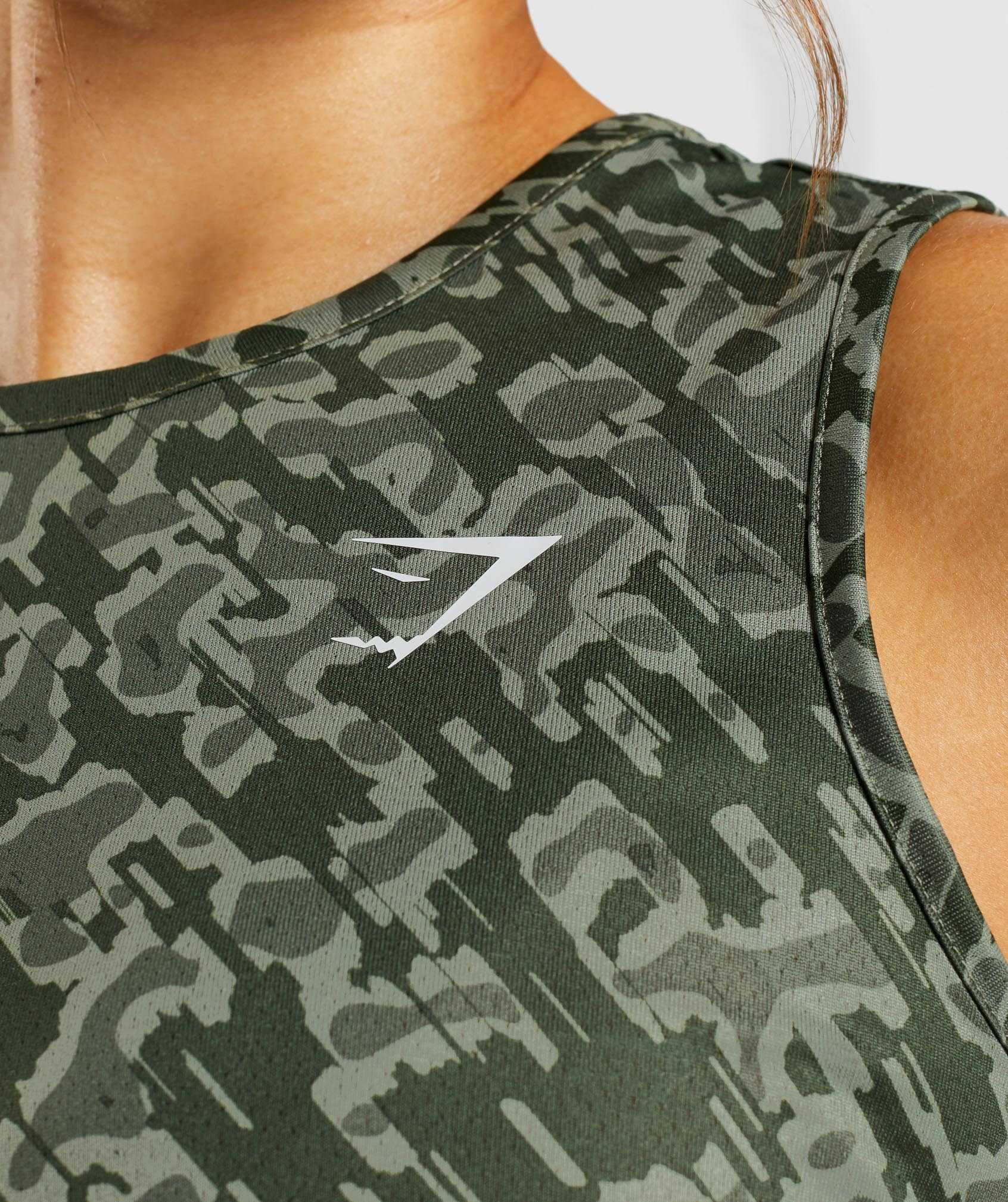 Gymshark Training Crop Tanktop Groen | KPJX50394